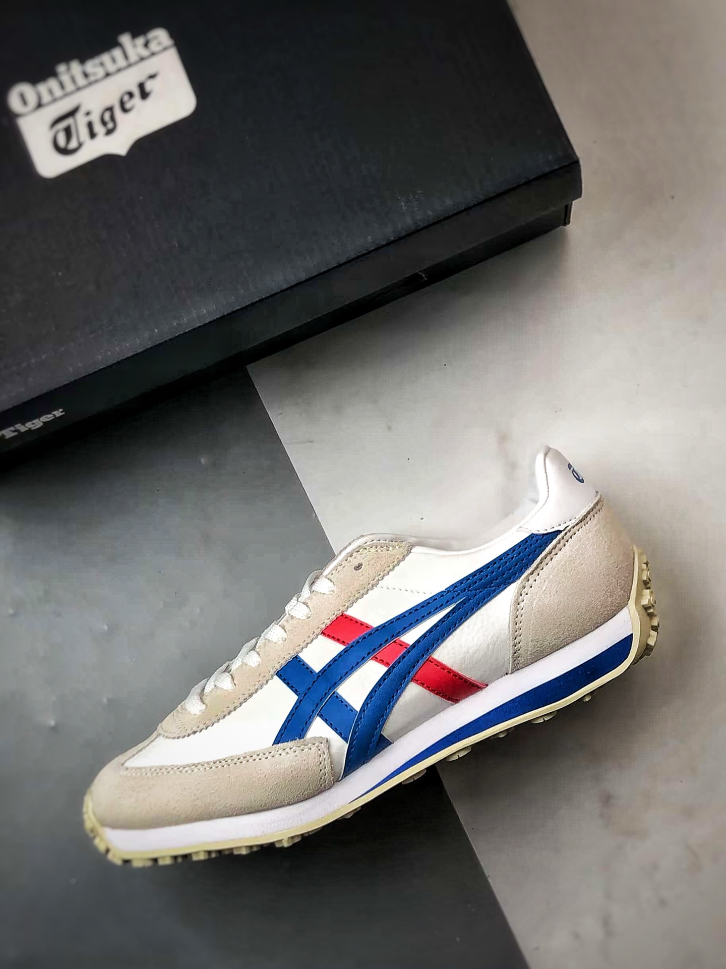 190 Onitsuka Tiger鬼冢虎 Edr 78 白蓝红 潮流缓震舒适生活休闲鞋 1183B411-101