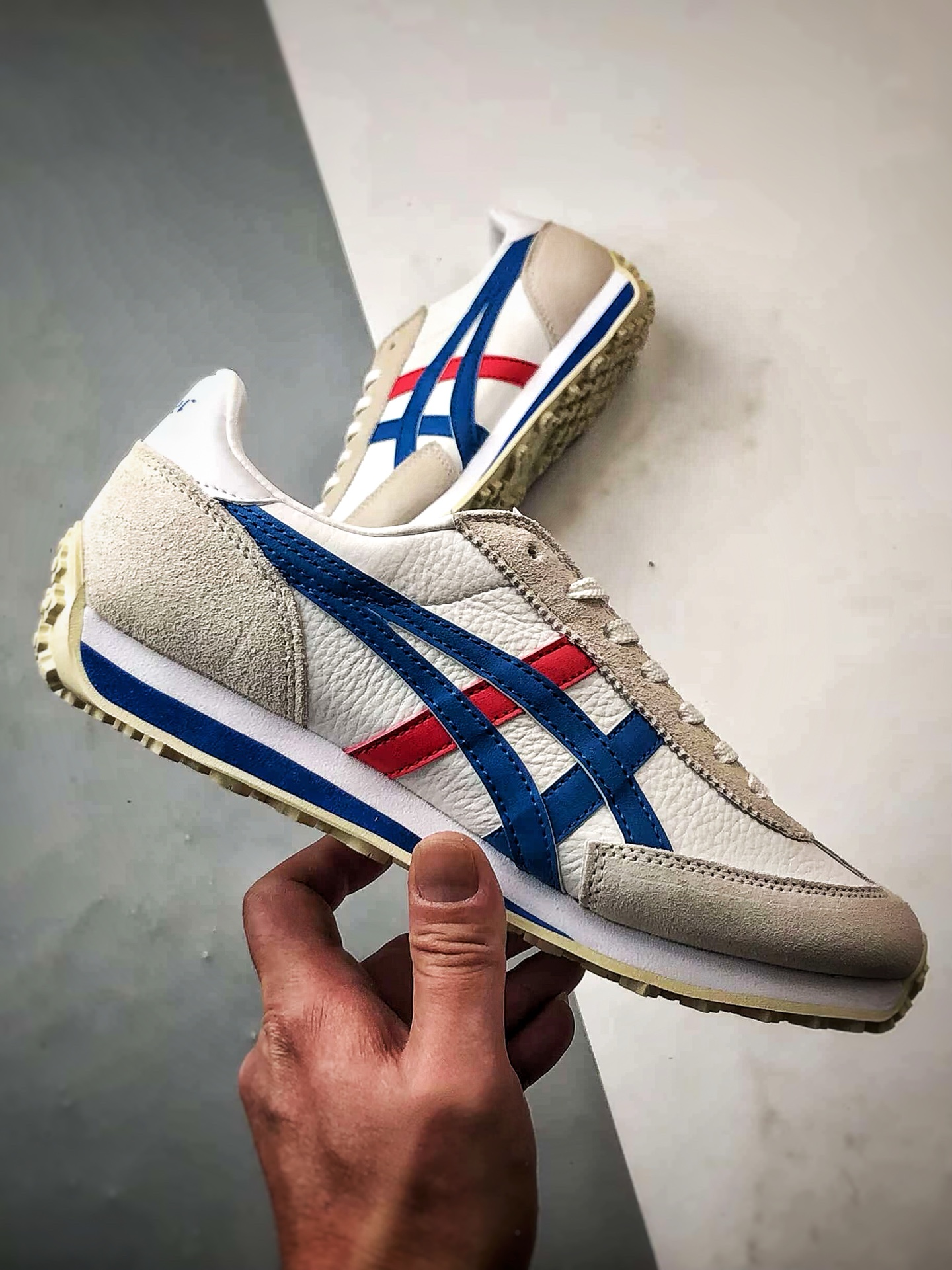 190 Onitsuka Tiger鬼冢虎 Edr 78 白蓝红 潮流缓震舒适生活休闲鞋 1183B411-101