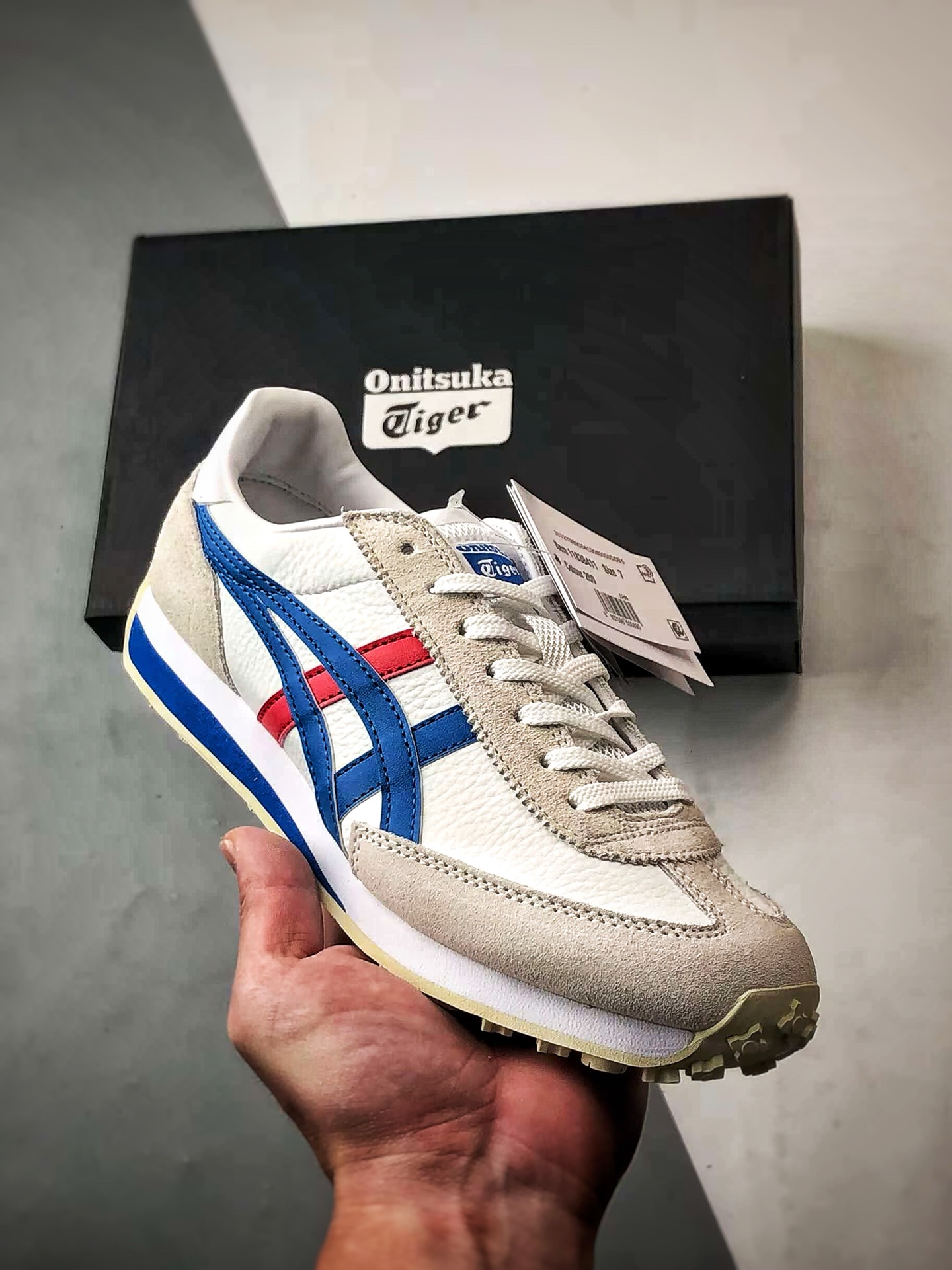 190 Onitsuka Tiger鬼冢虎 Edr 78 白蓝红 潮流缓震舒适生活休闲鞋 1183B411-101