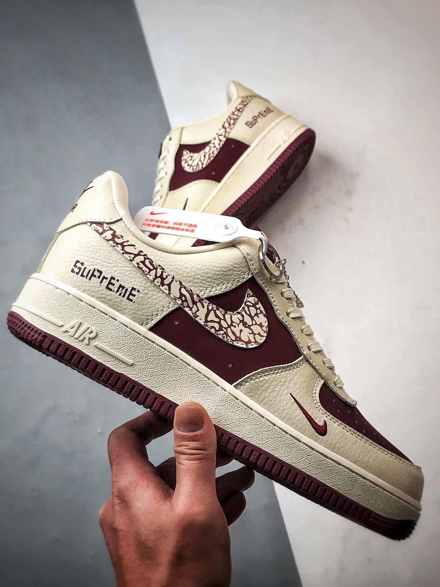 280 Sup x Air Force 1 Low 米白酒红  KK1988-070