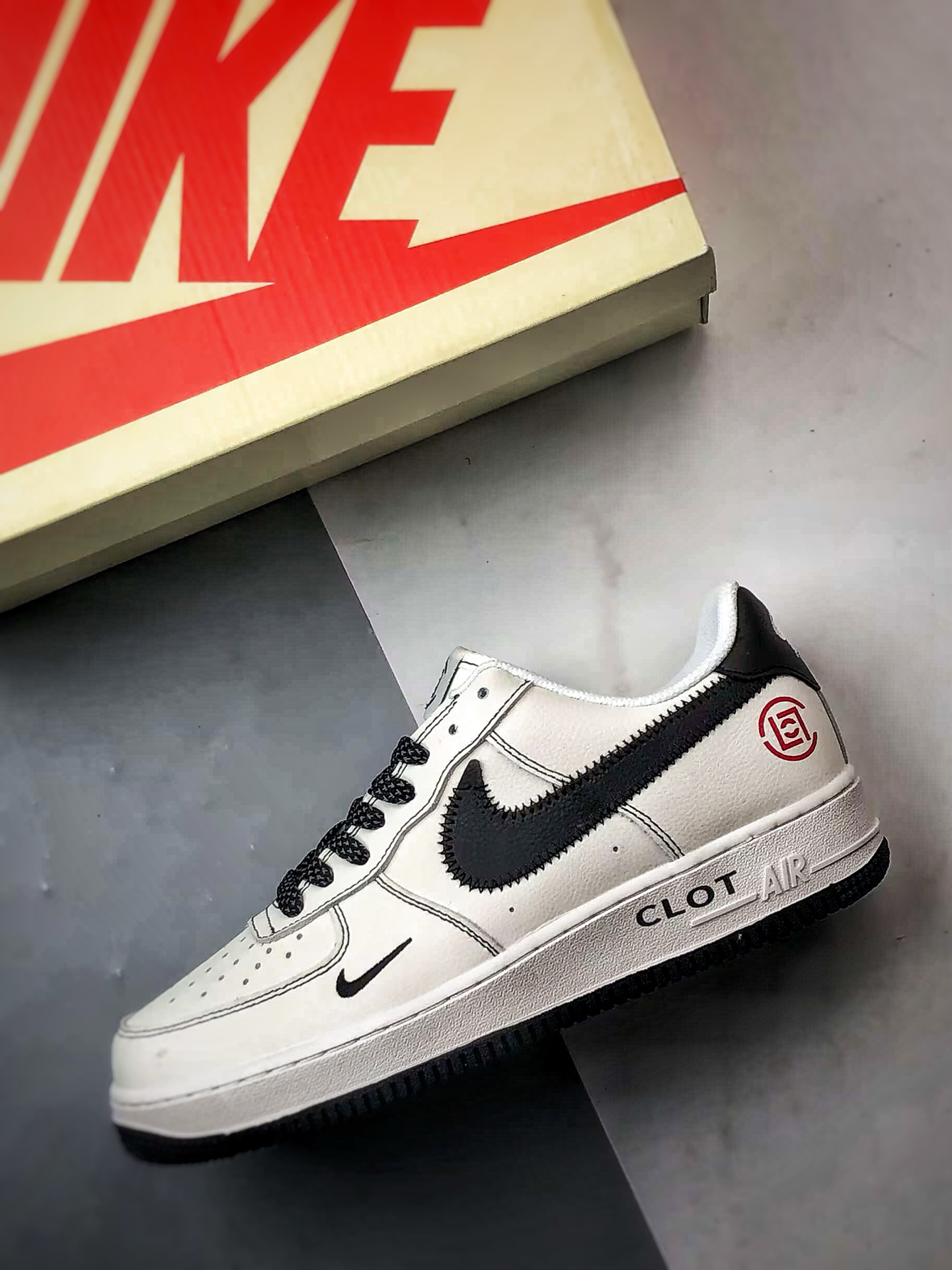 280 Clot x Air Force 1 Low 白黑缝线钩  GX-030608