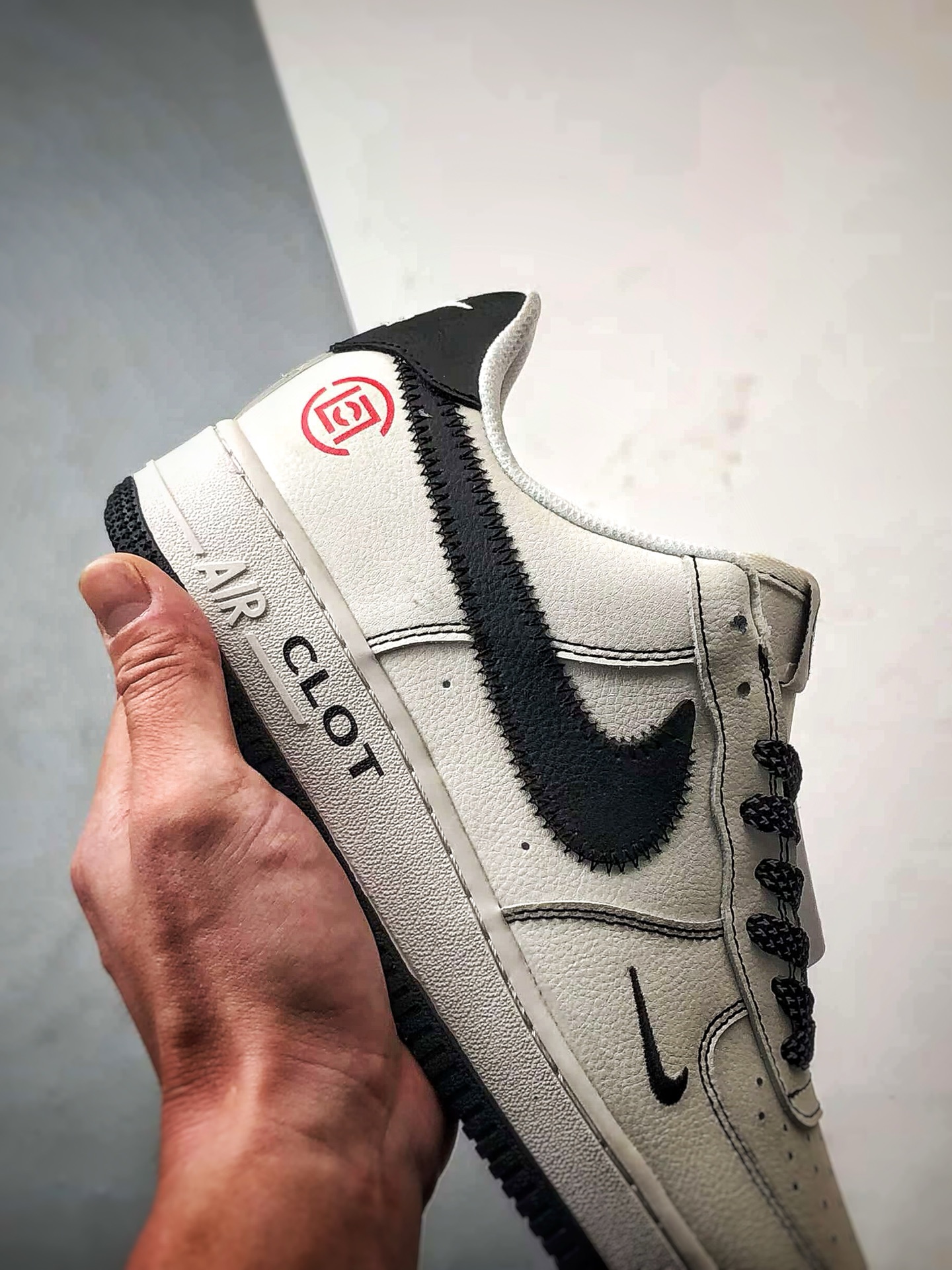 280 Clot x Air Force 1 Low 白黑缝线钩  GX-030608