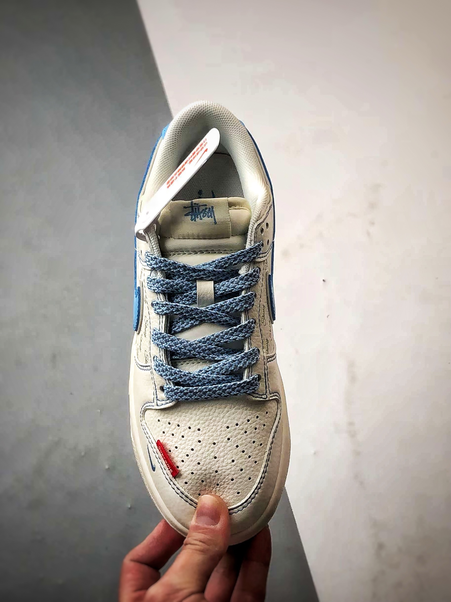 290 NK Dunk Low Retro ”DIY高端定制” 斯图西米白蓝 低帮休闲运动板鞋 XS6089-534