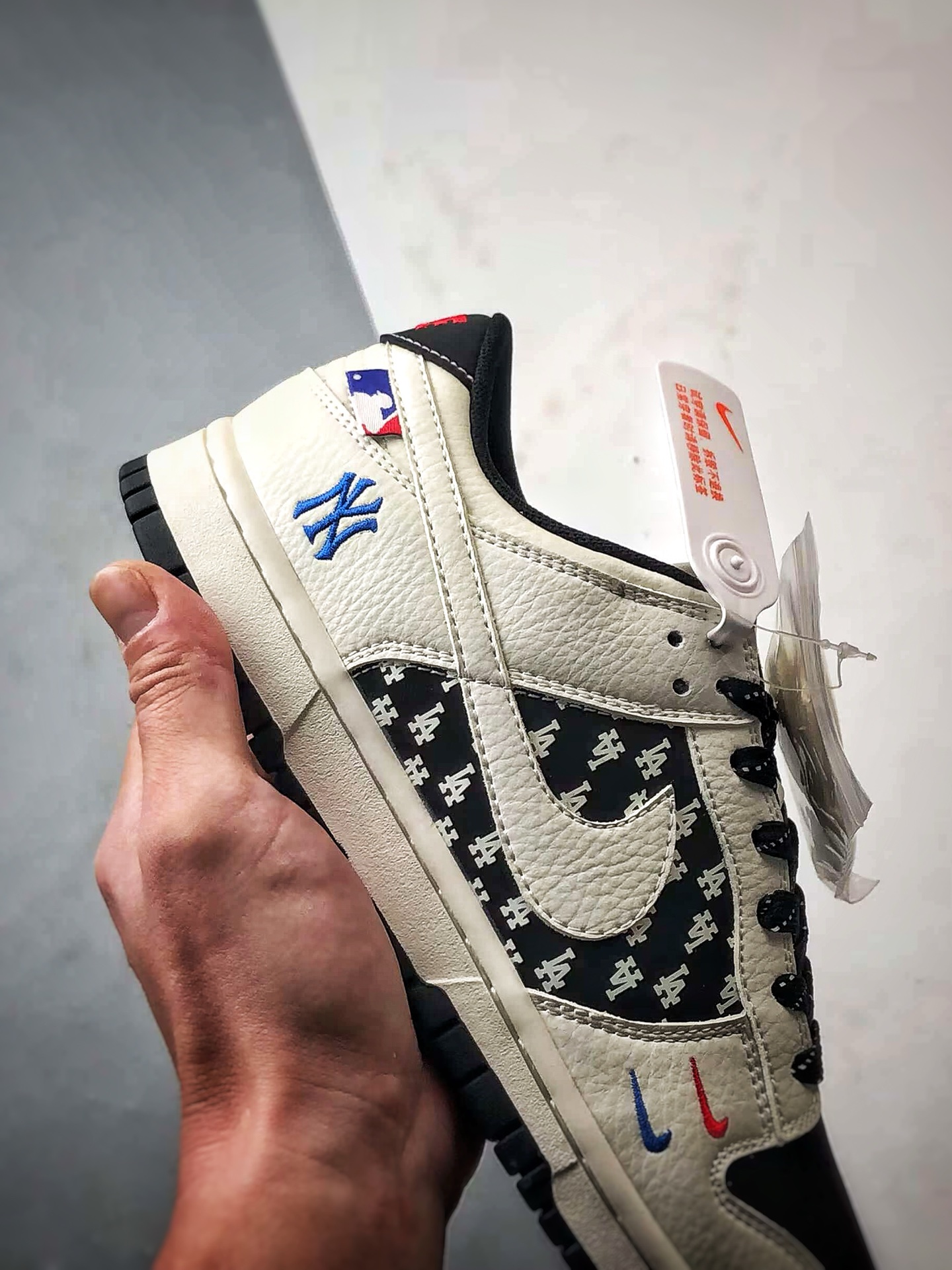 290 NK Dunk Low Retro ”DIY高端定制” MLB印字白黑 低帮休闲运动板鞋  CS1688-101