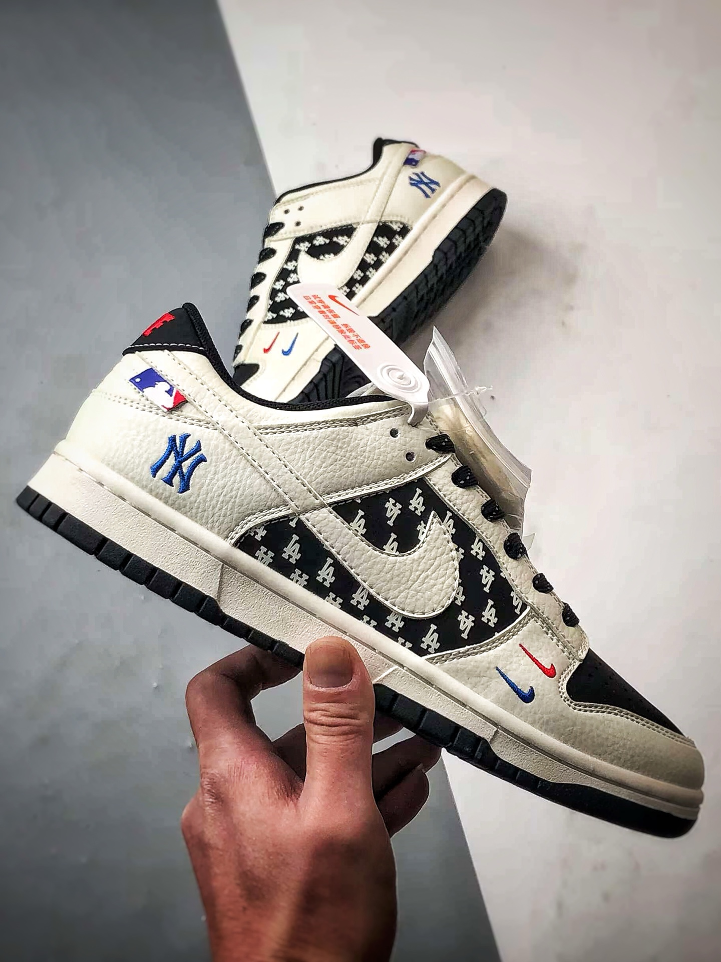 290 NK Dunk Low Retro ”DIY高端定制” MLB印字白黑 低帮休闲运动板鞋  CS1688-101