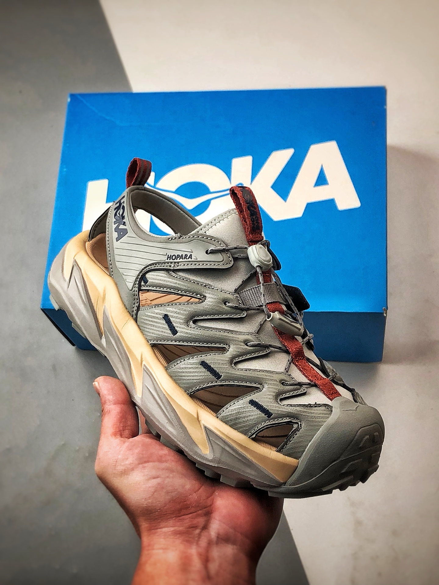 210 Hoka One One Hopara 灰色 霍帕拉休闲户外涉水溯溪凉鞋  1123112-LSSD