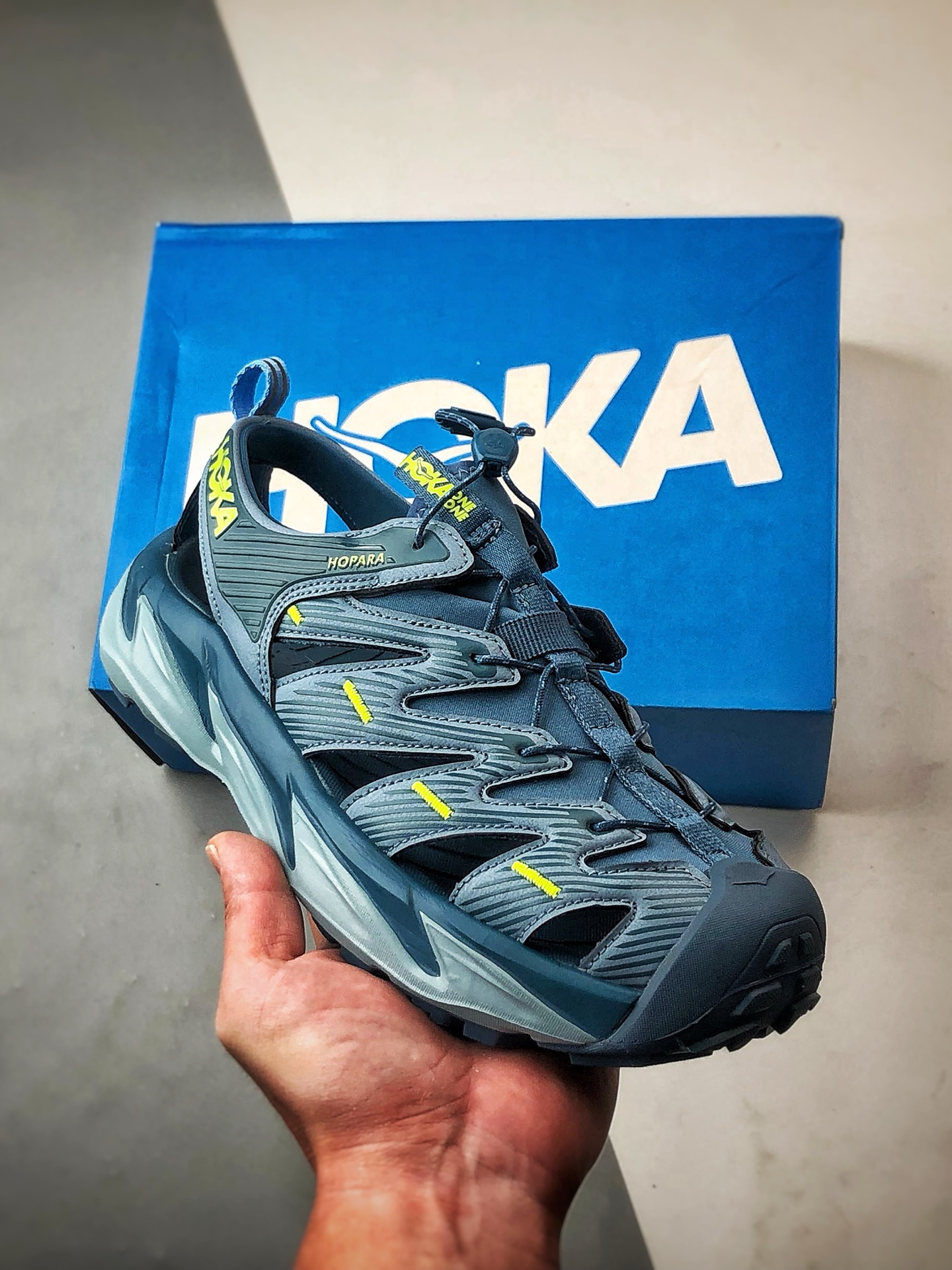 210 Hoka One One Hopara 蓝色 霍帕拉休闲户外涉水溯溪凉鞋  1106534-BSNBL