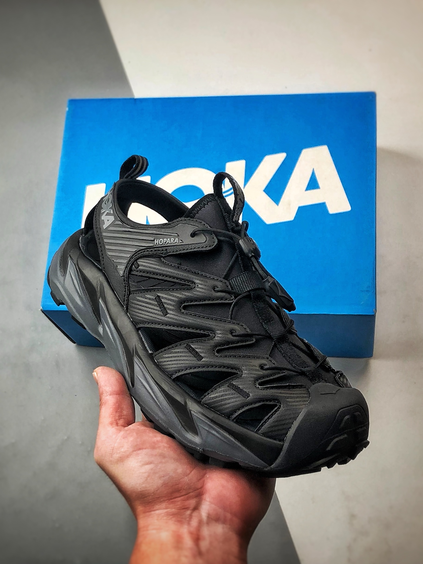 210 Hoka One One Hopara 黑灰 霍帕拉休闲户外涉水溯溪凉鞋  1106534-BDSD