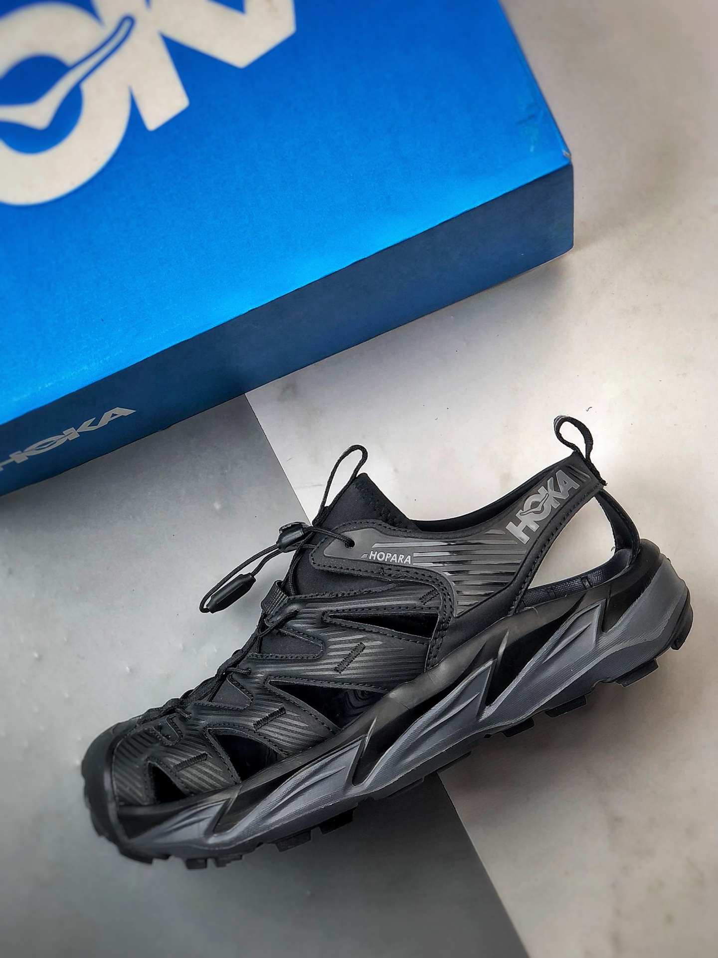 210 Hoka One One Hopara 黑灰 霍帕拉休闲户外涉水溯溪凉鞋  1106534-BDSD