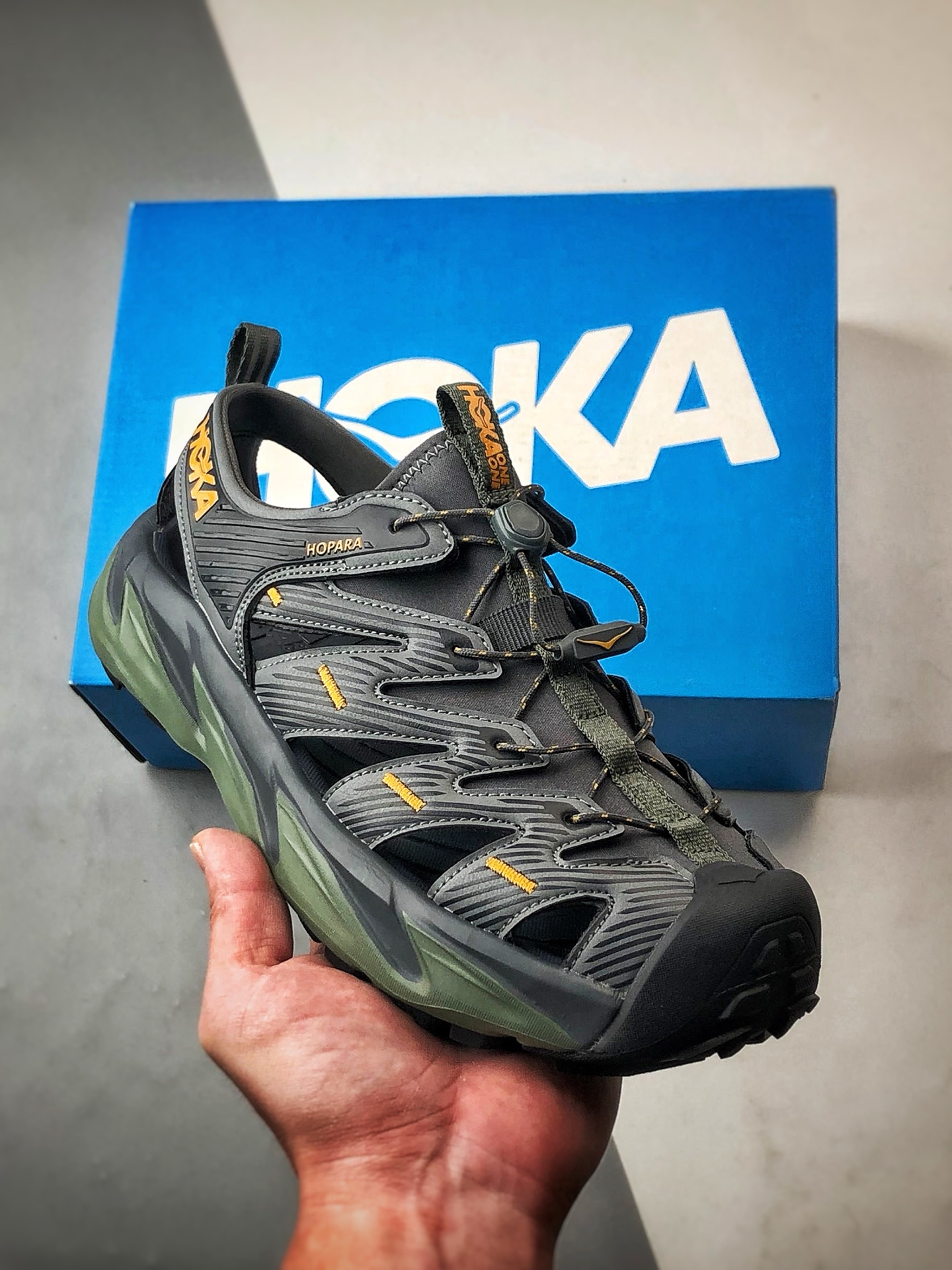 210 Hoka One One Hopara 墨绿色 霍帕拉休闲户外涉水溯溪凉鞋  1106534-CTHY