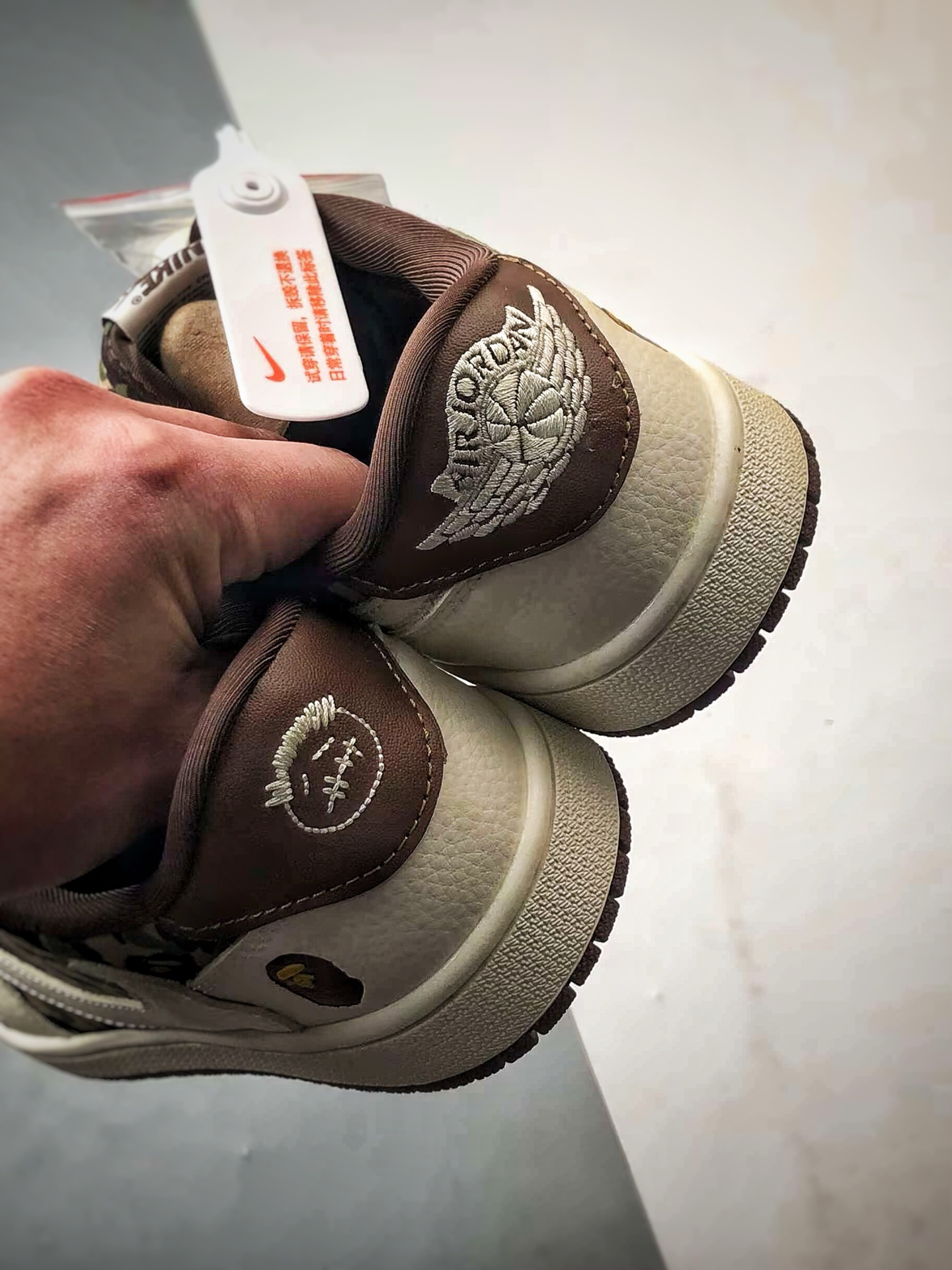 290 Air Jordan 1 Low OG ”高端定制” Bape米棕绿迷彩倒钩 XS2024-019