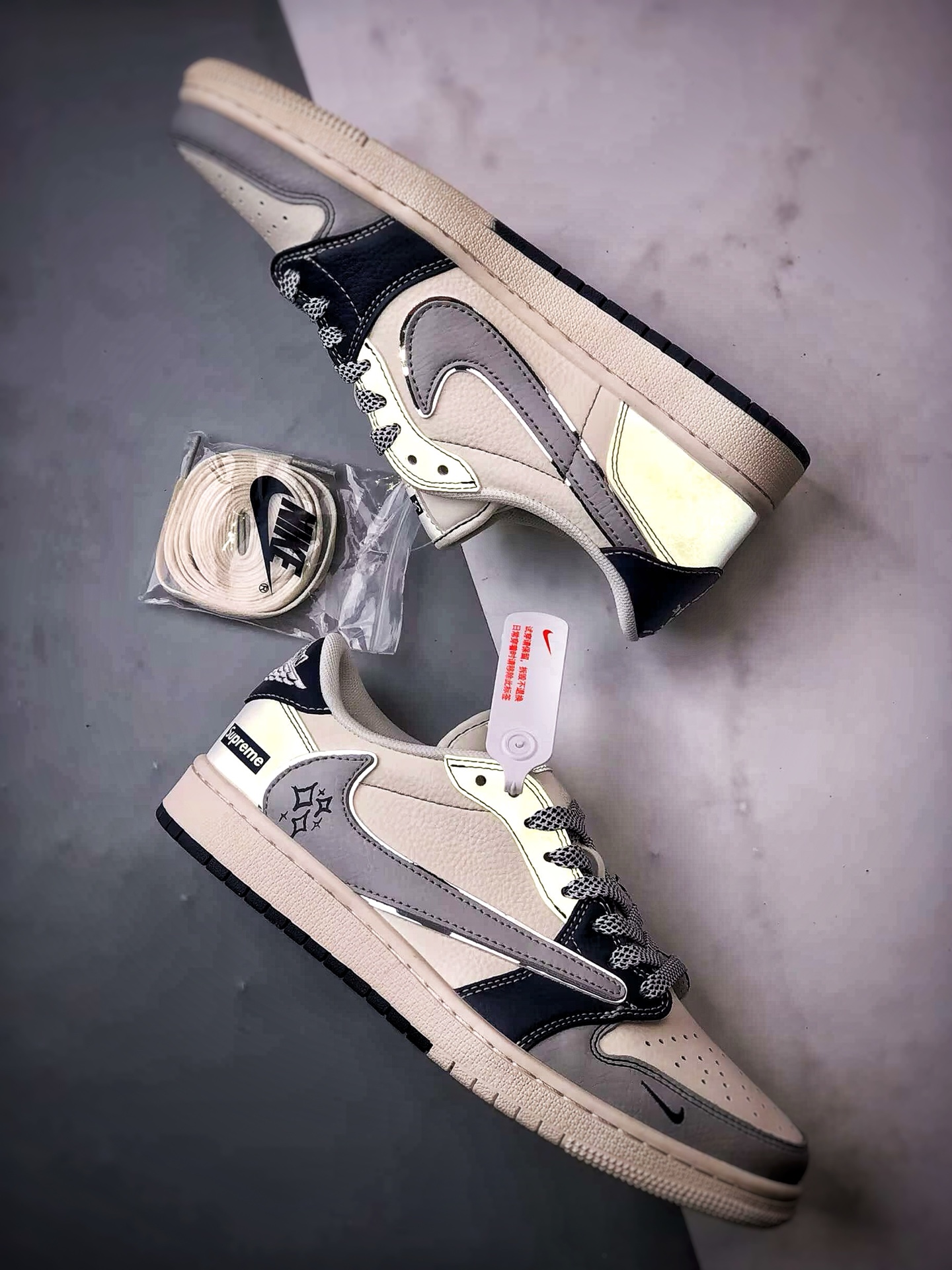 Air Jordan 1 Low OG ”高端定制” Sup白蓝灰倒钩 XS7089-549