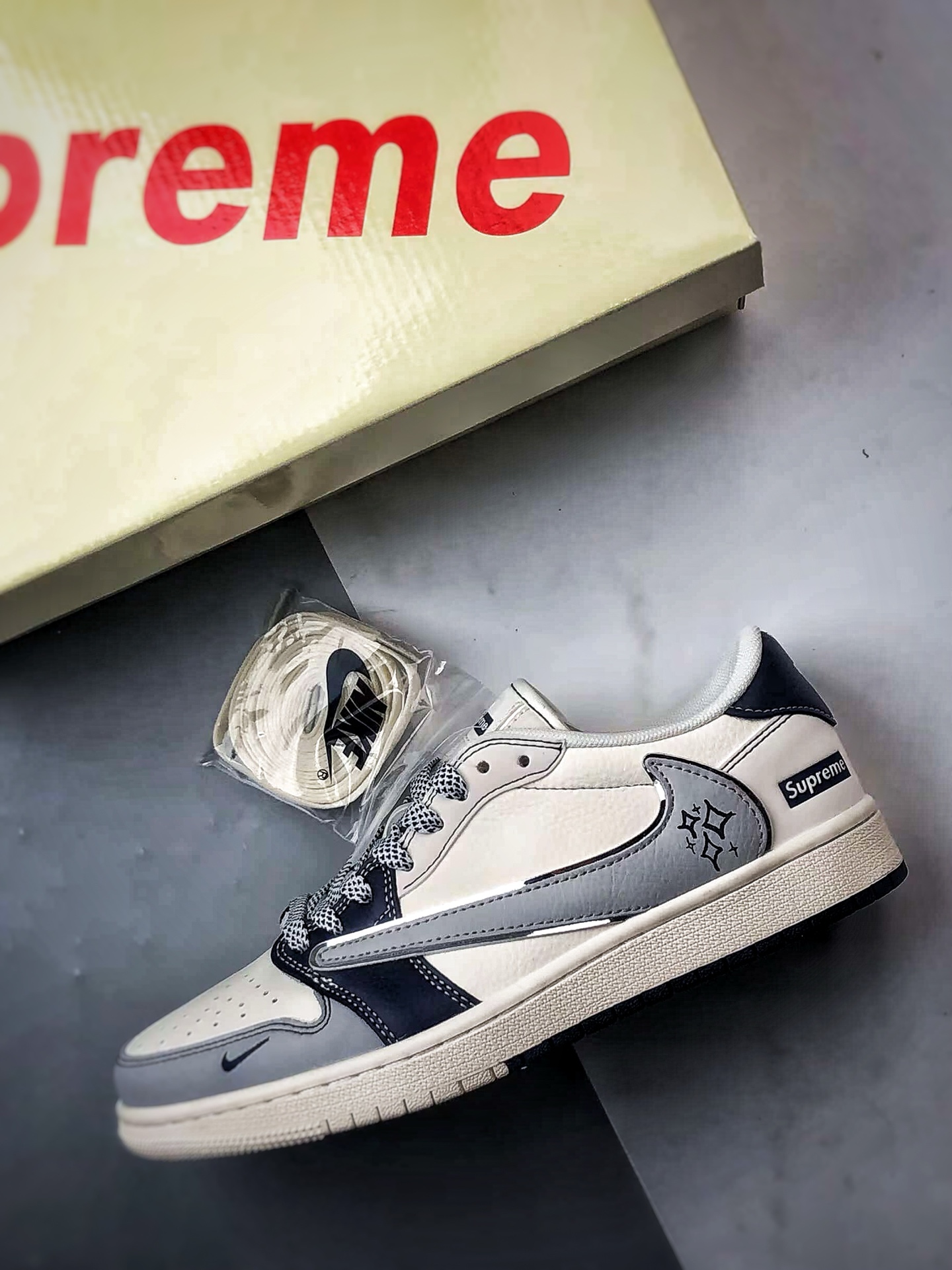 Air Jordan 1 Low OG ”高端定制” Sup白蓝灰倒钩 XS7089-549