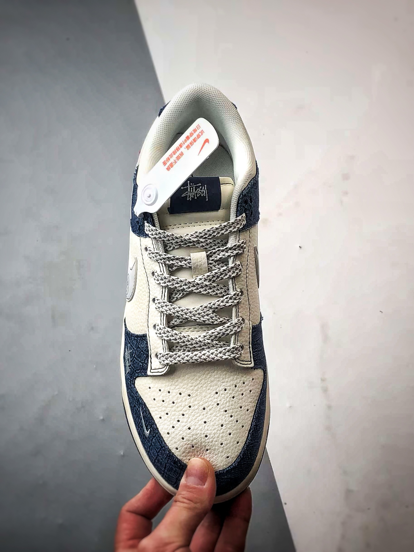 290 NK Dunk Low Retro ”DIY高端定制” 斯图西白蓝牛仔布 低帮休闲运动板鞋   ZH2598-268