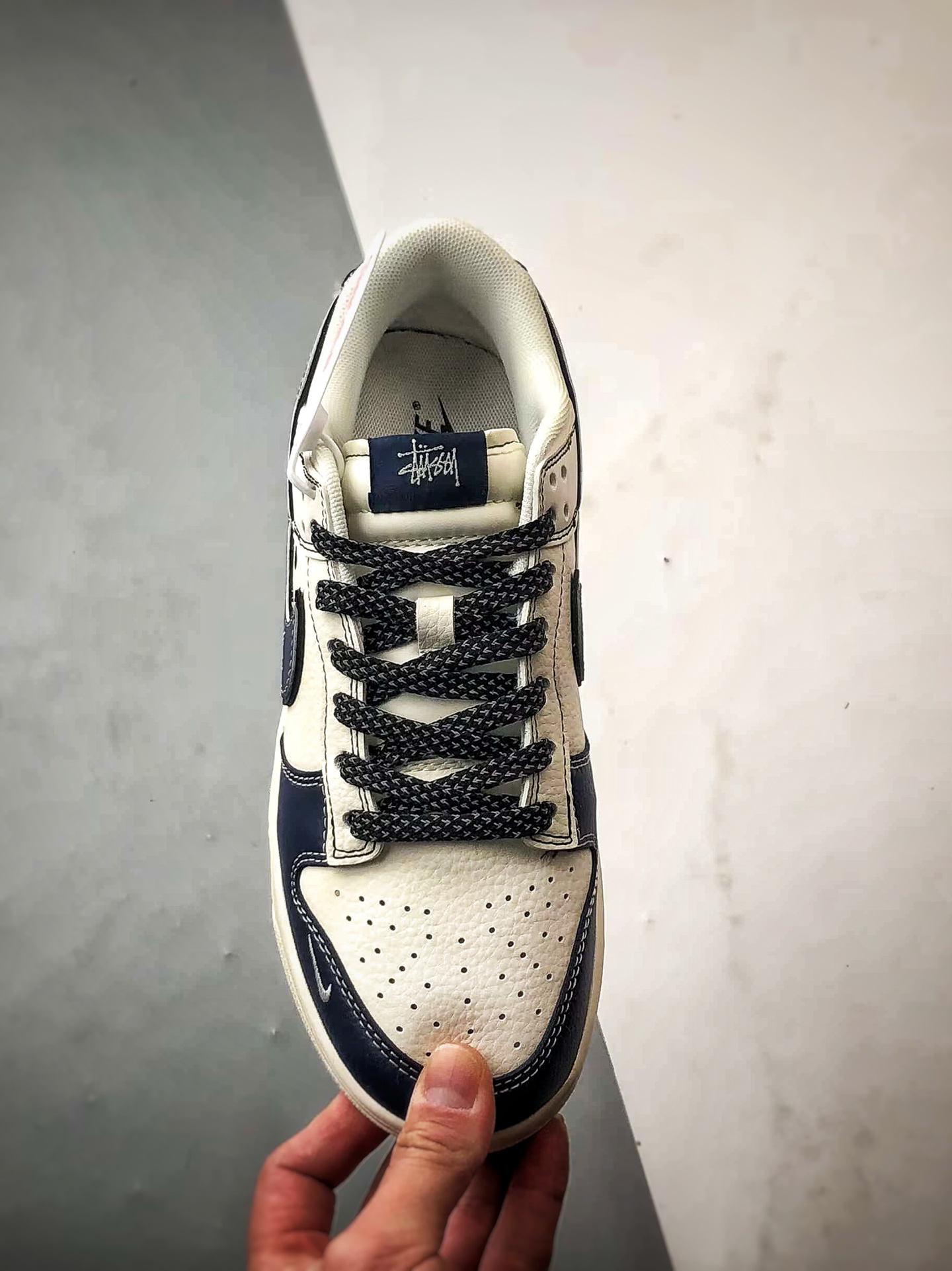 290 NK Dunk Low Retro ”DIY高端定制” 斯图西白深蓝小双钩 低帮休闲运动板鞋  ZH2598-226