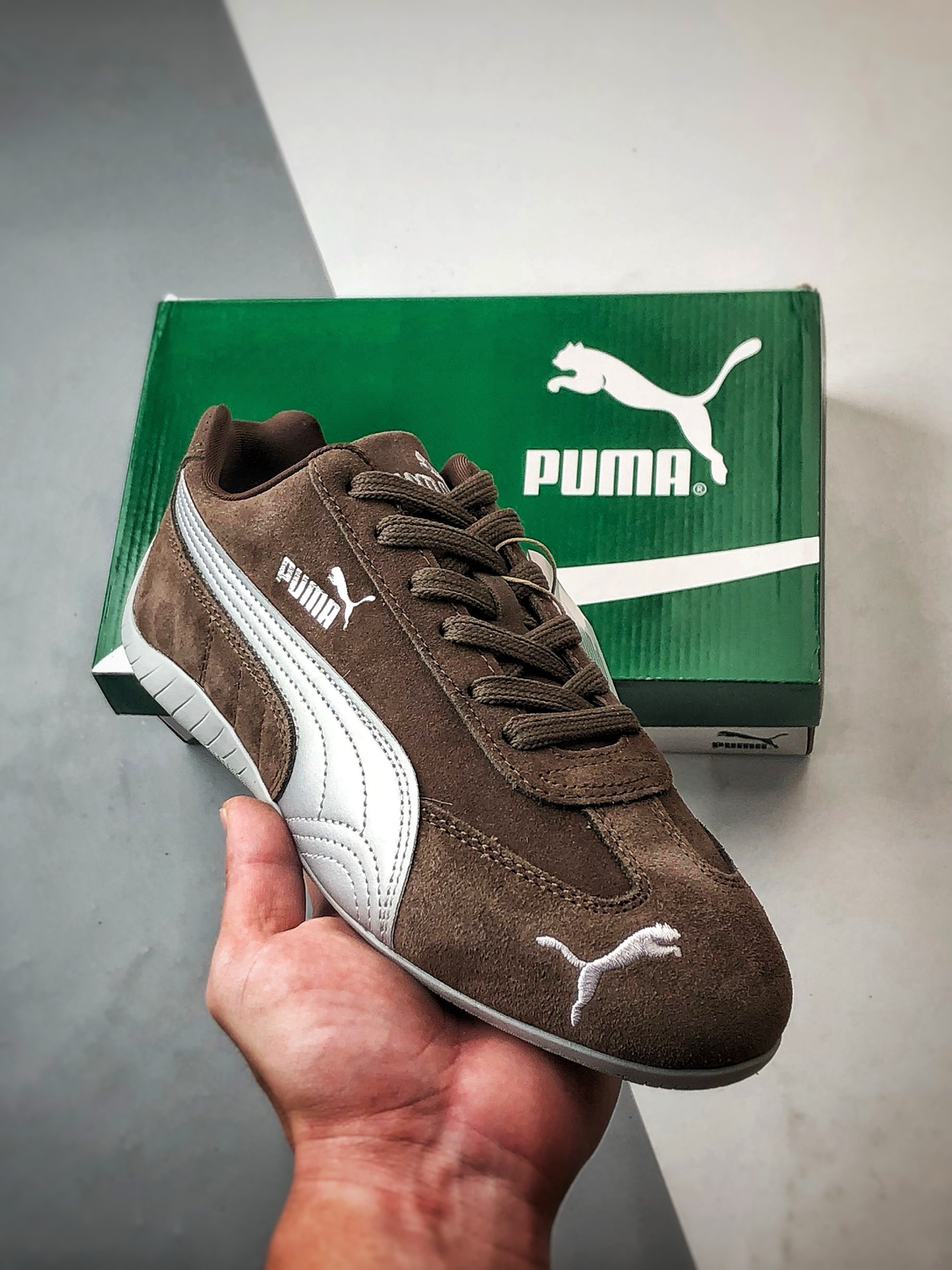 170 Puma Speedcet OG 棕色 彪马低帮复古运动休闲赛车跑鞋    403548-01