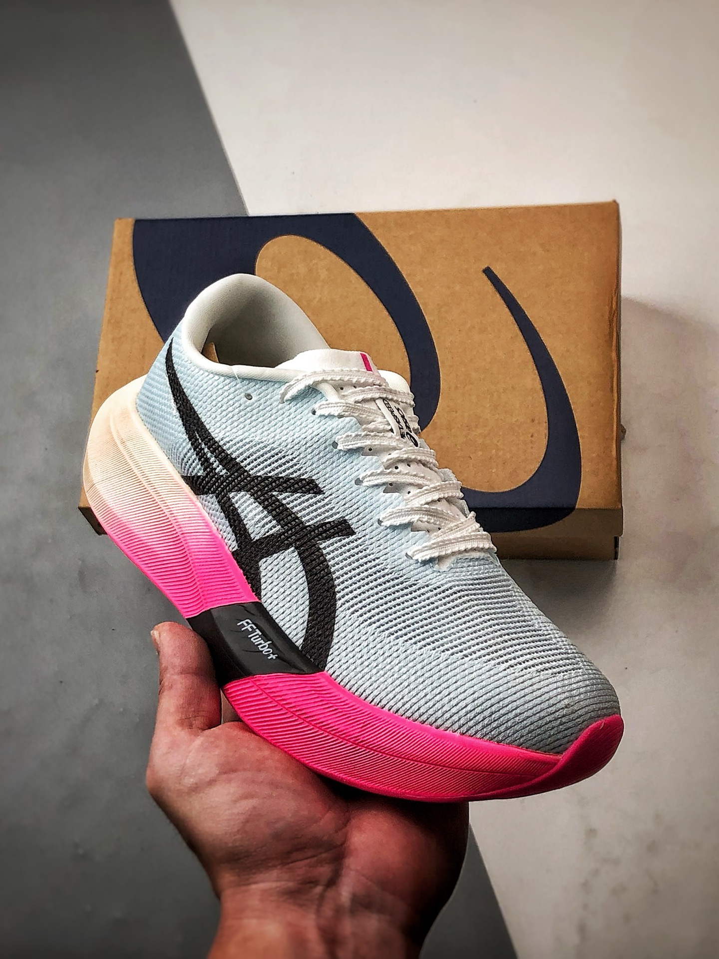 210 Asics Metaspeed Sky Paris 浅蓝黑 进化版马拉松竞速轻量透气跑步鞋  1013A123-401