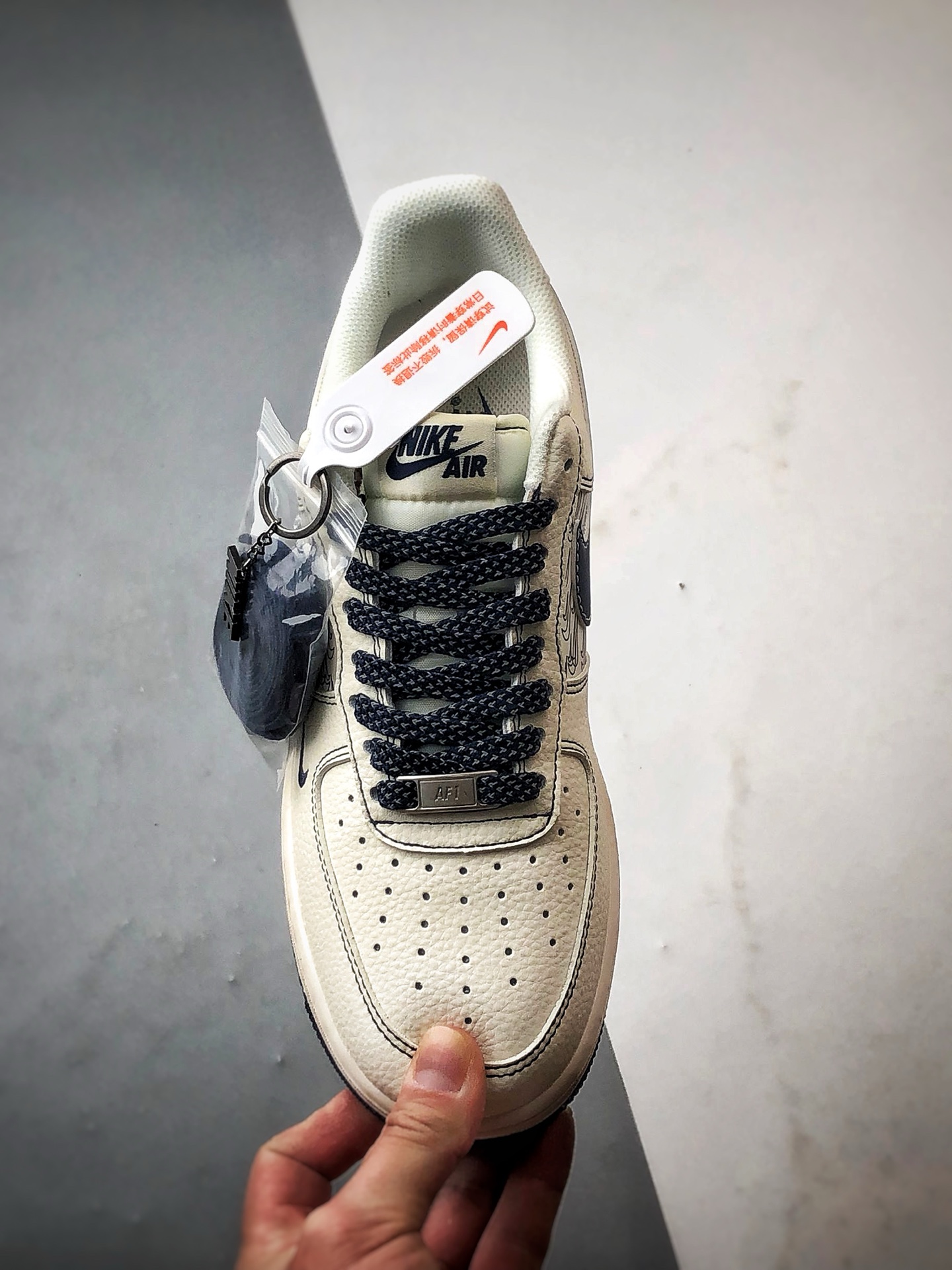 280 Air Force 1 '07 Low 米白深蓝反光   HH7518-069