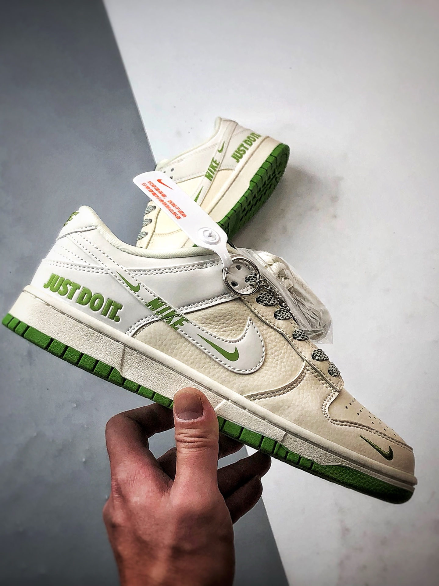 290 NK Dunk Low Retro ”DIY高端定制” 米白绿印字反光 低帮休闲运动板鞋   KK1333-042