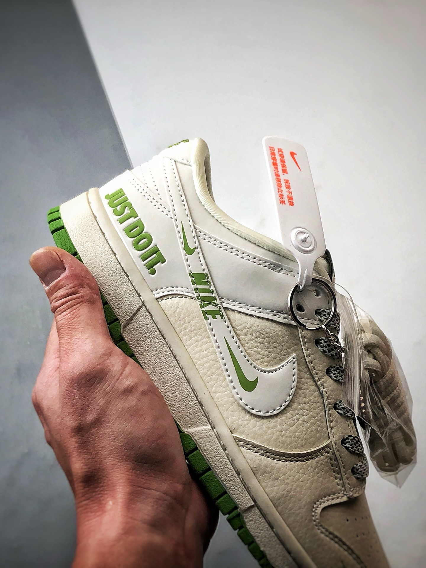 290 NK Dunk Low Retro ”DIY高端定制” 米白绿印字反光 低帮休闲运动板鞋   KK1333-042