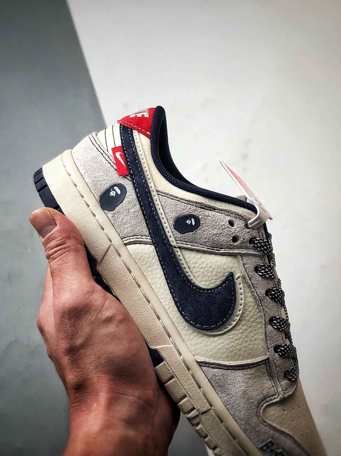 290 NK Dunk Low Retro ”DIY高端定制” Bape米灰蓝 低帮休闲运动板鞋   SJ2558-018