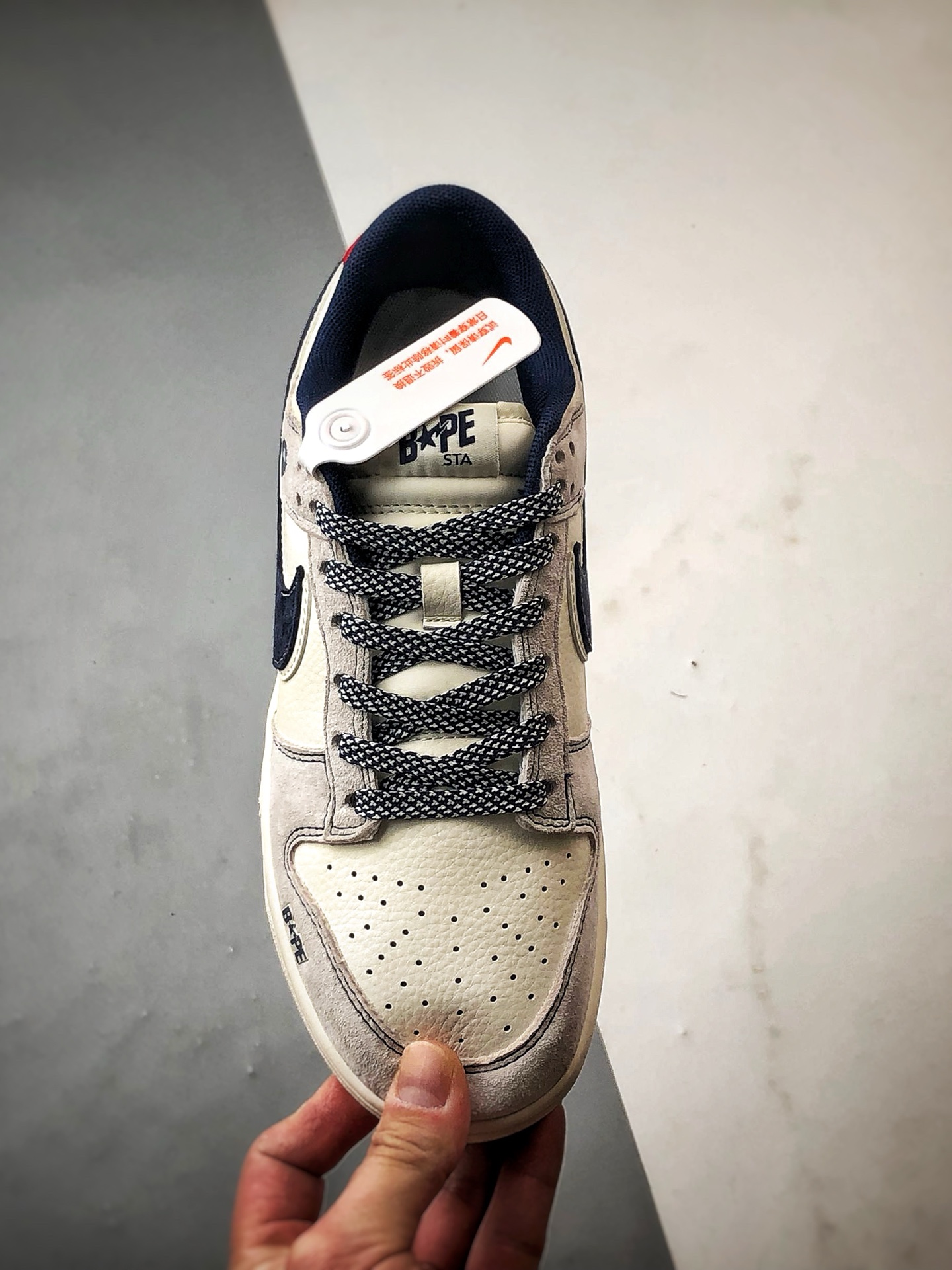 290 NK Dunk Low Retro ”DIY高端定制” Bape米灰蓝 低帮休闲运动板鞋   SJ2558-018