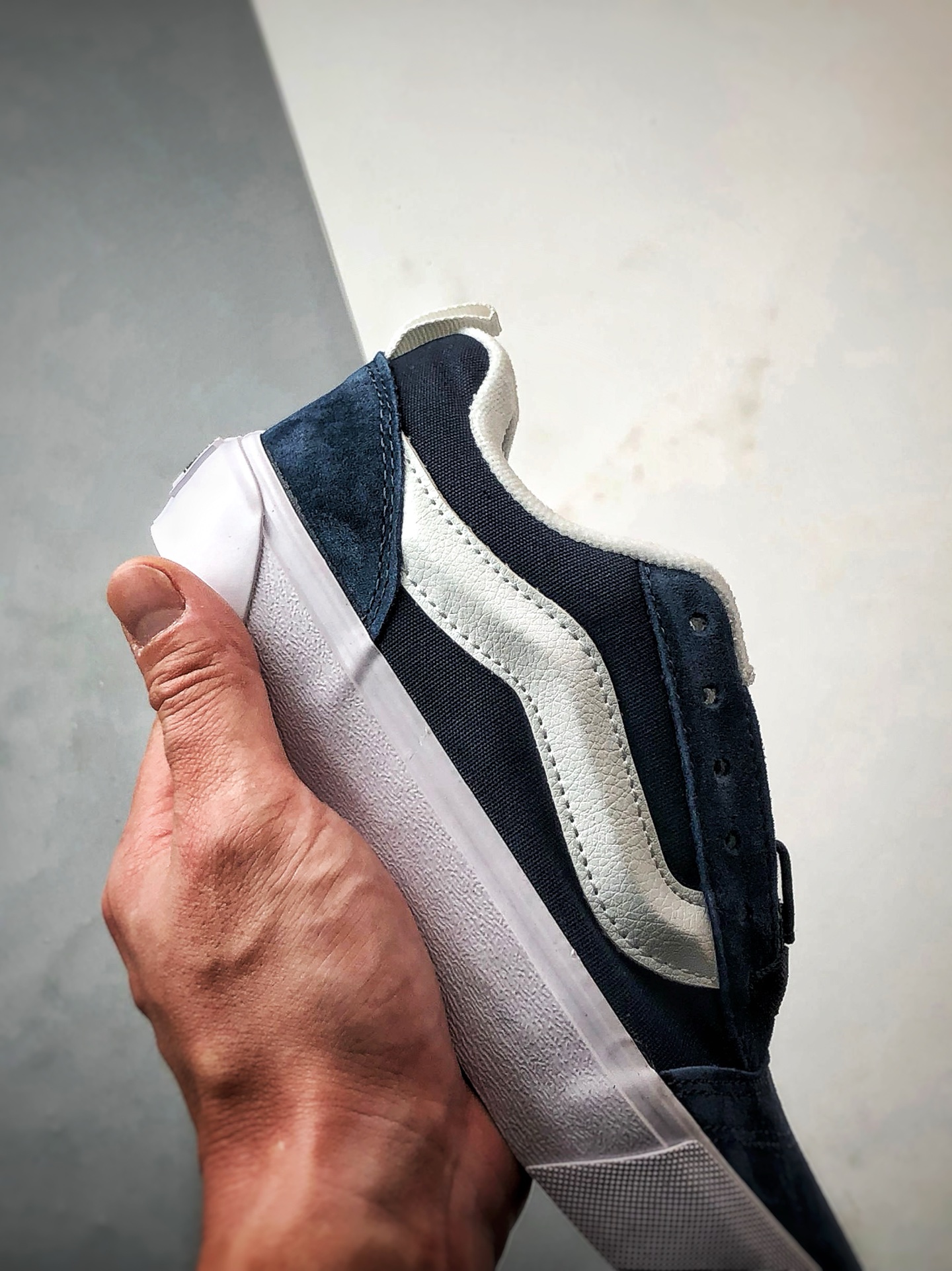 140 Vans Knu Skool 藏蓝 万斯官方 低帮复古休闲硫化面包鞋