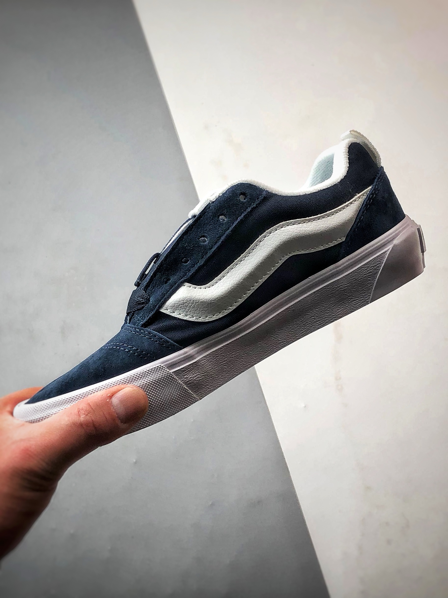 140 Vans Knu Skool 藏蓝 万斯官方 低帮复古休闲硫化面包鞋