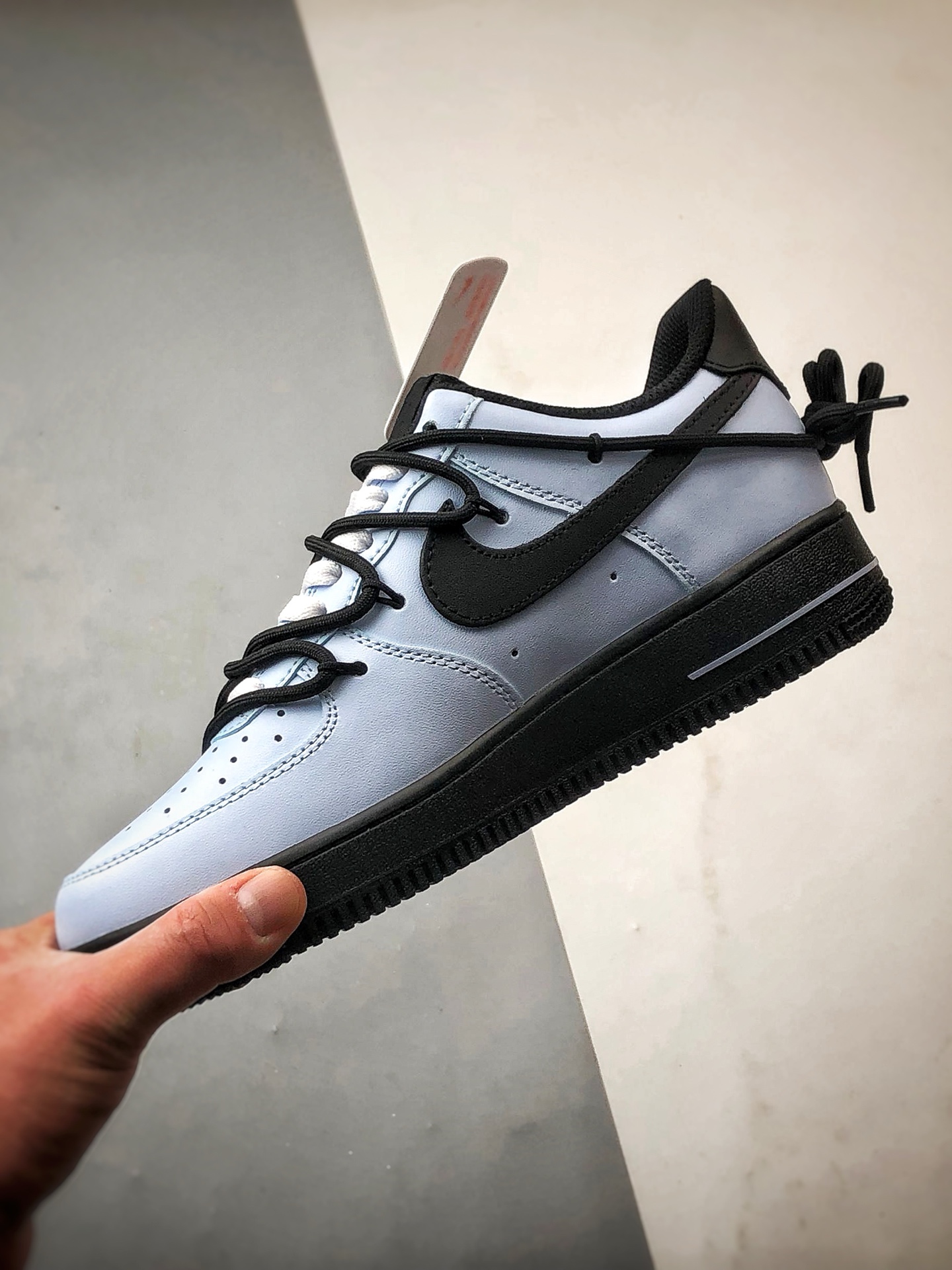280 【定制球鞋】Air Force 1 Low 梦游晚星 黑蓝解构绑带 经典休闲运动板鞋 ZH0316-067