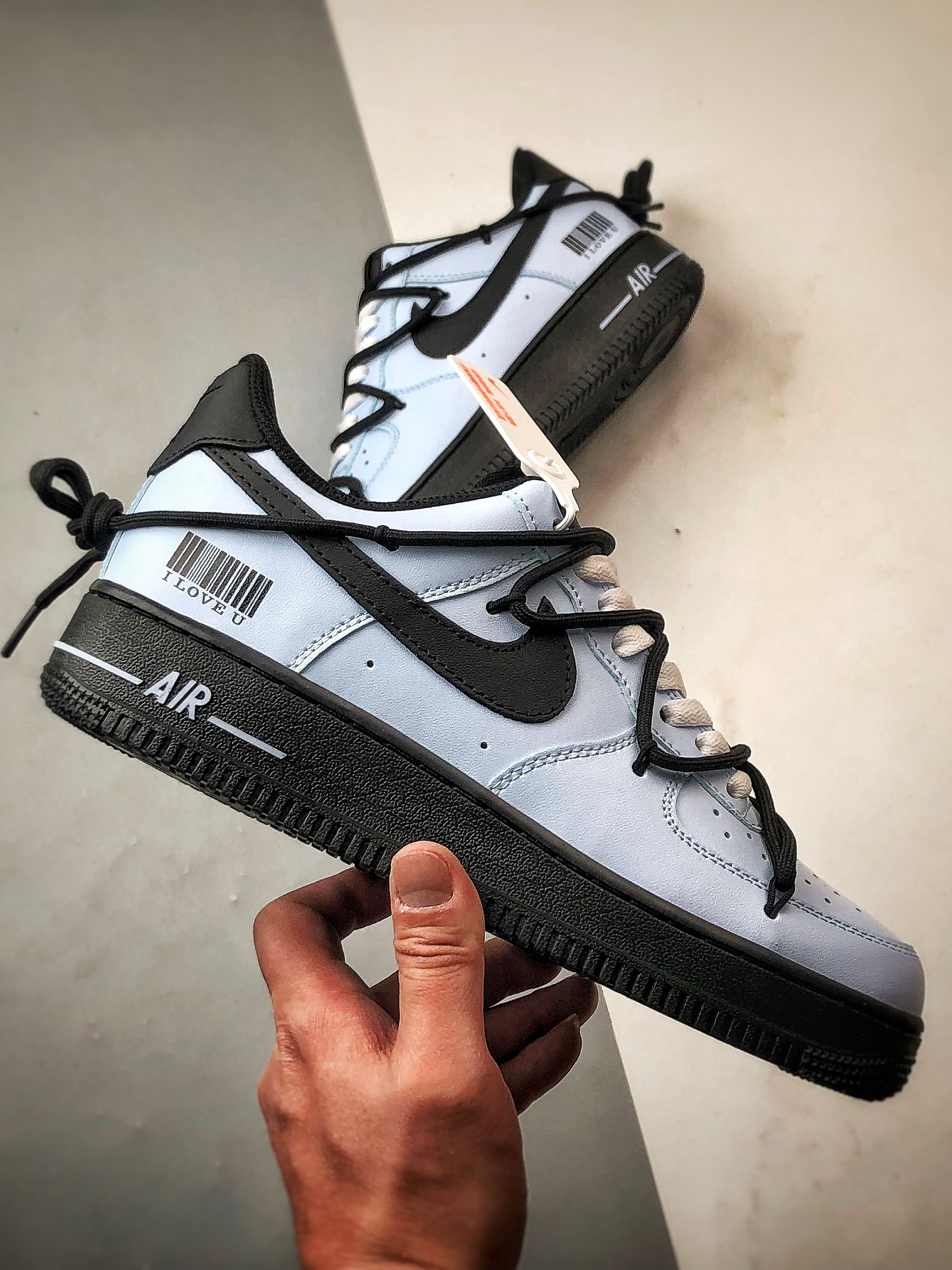 280 【定制球鞋】Air Force 1 Low 梦游晚星 黑蓝解构绑带 经典休闲运动板鞋 ZH0316-067