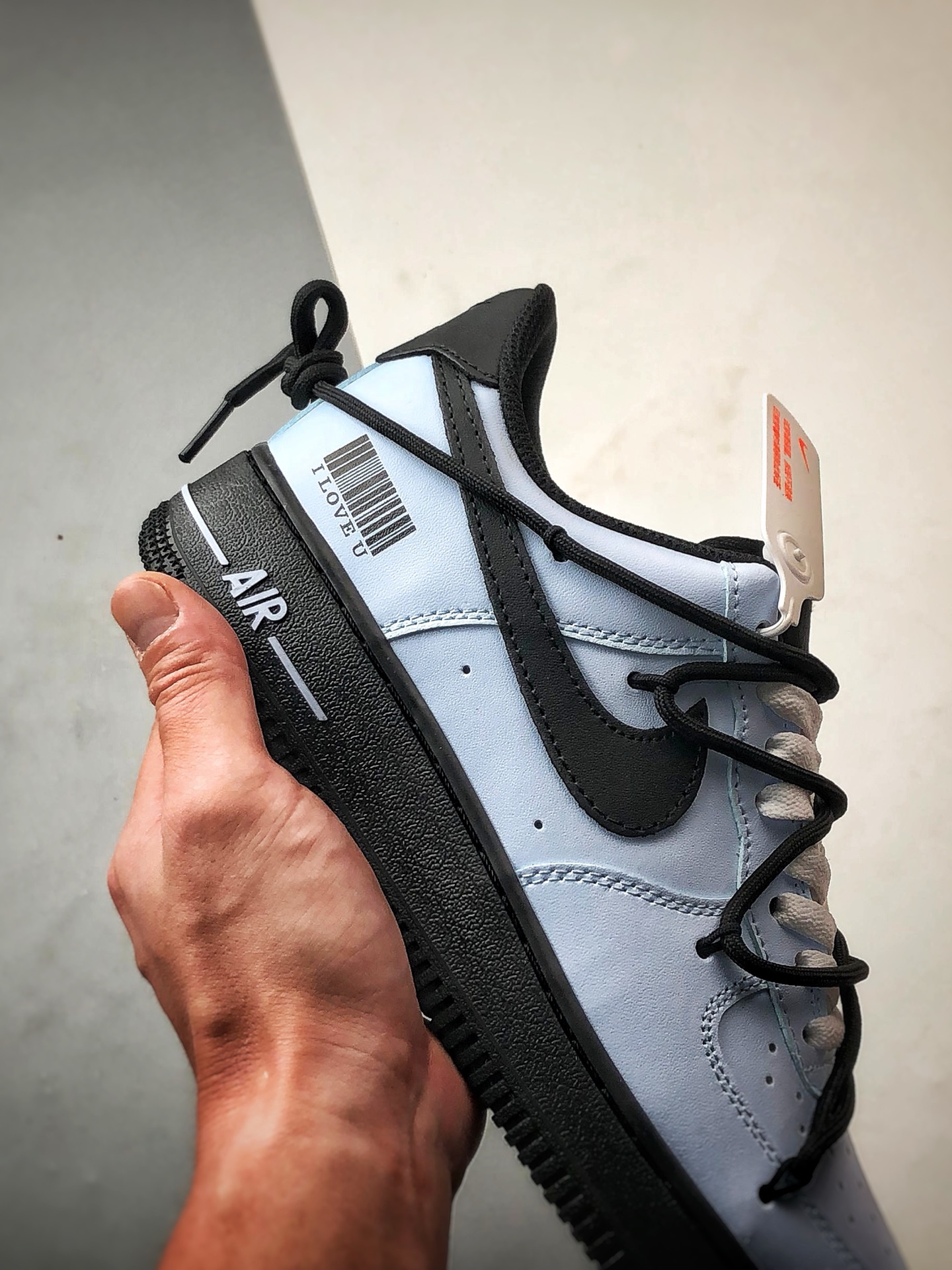 280 【定制球鞋】Air Force 1 Low 梦游晚星 黑蓝解构绑带 经典休闲运动板鞋 ZH0316-067