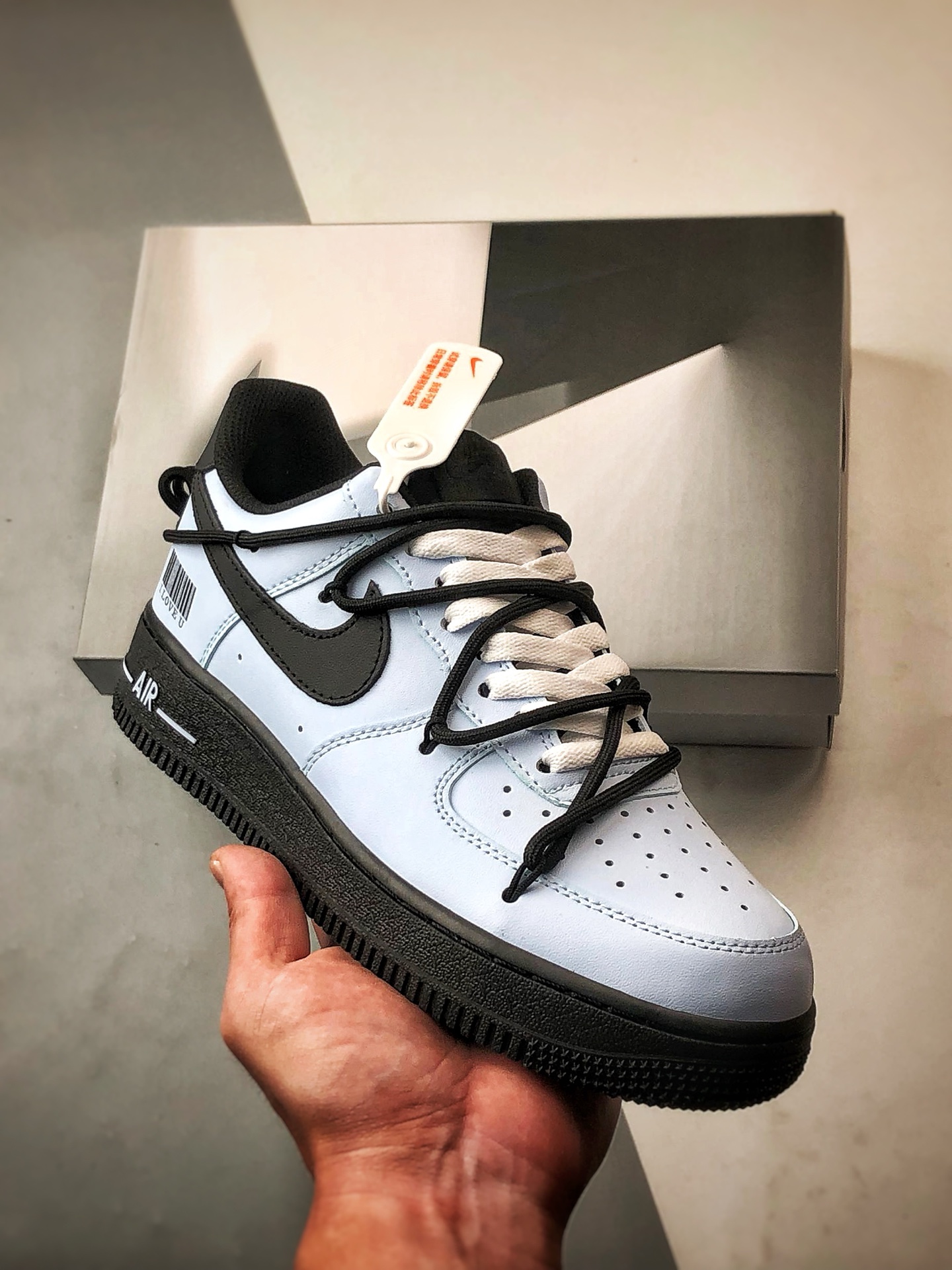 280 【定制球鞋】Air Force 1 Low 梦游晚星 黑蓝解构绑带 经典休闲运动板鞋 ZH0316-067