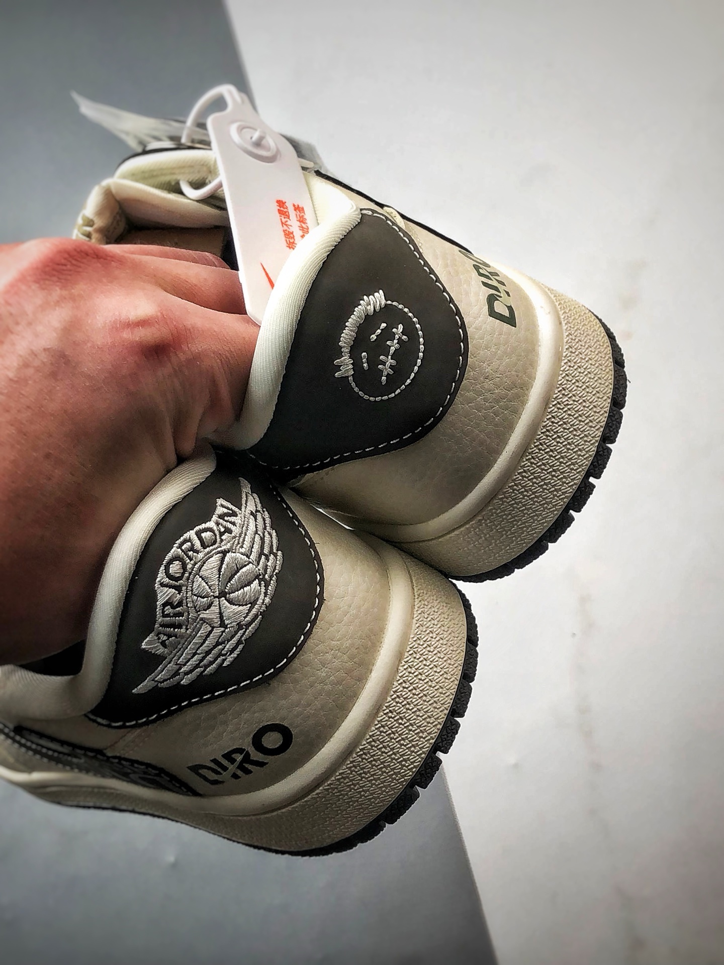 290 Air Jordan 1 Low OG ”高端定制” 迪奥米白灰绿倒钩  LD2025-006