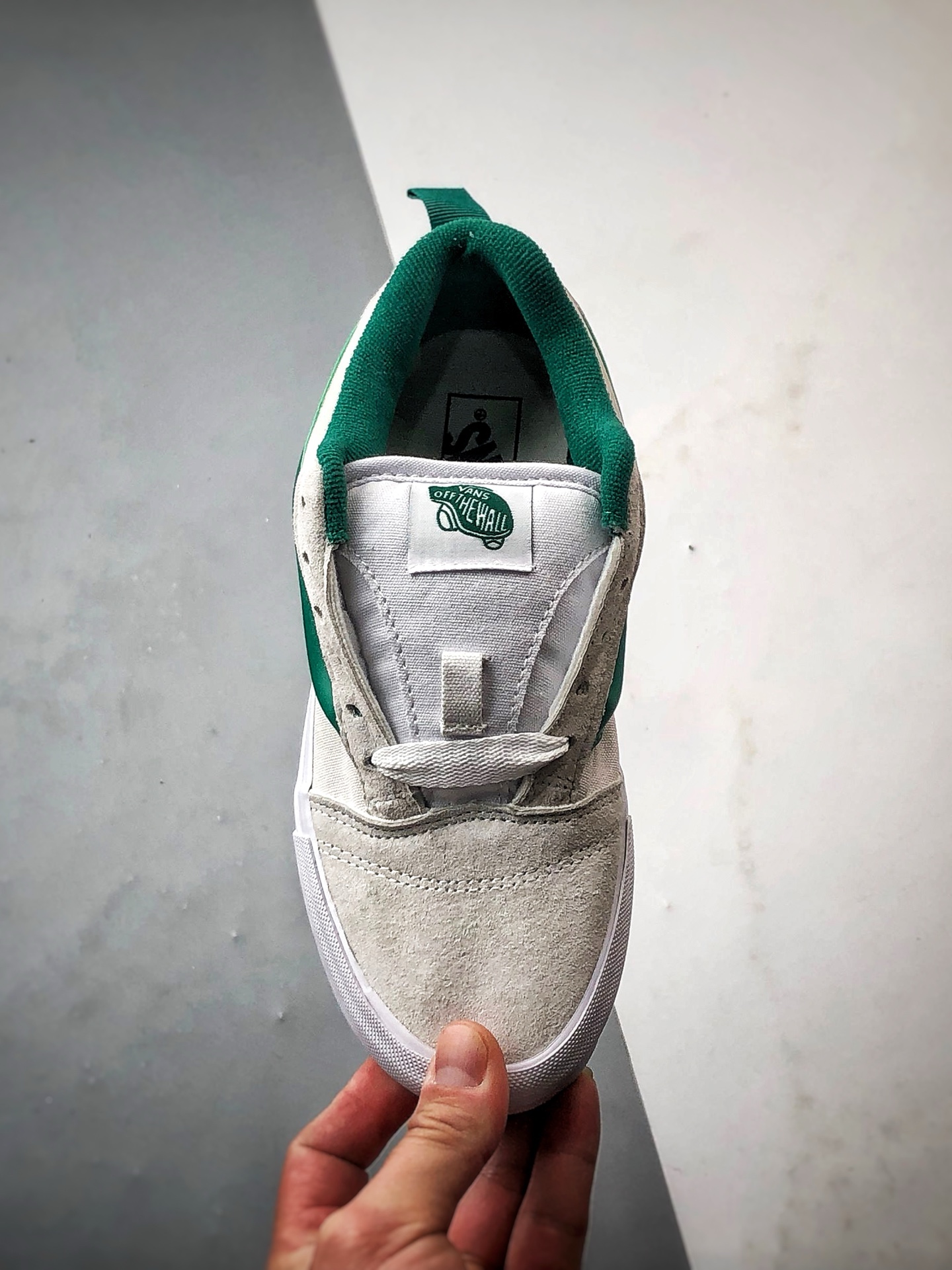 140 Vans Knu Skool 白绿 万斯官方 低帮复古休闲硫化面包鞋