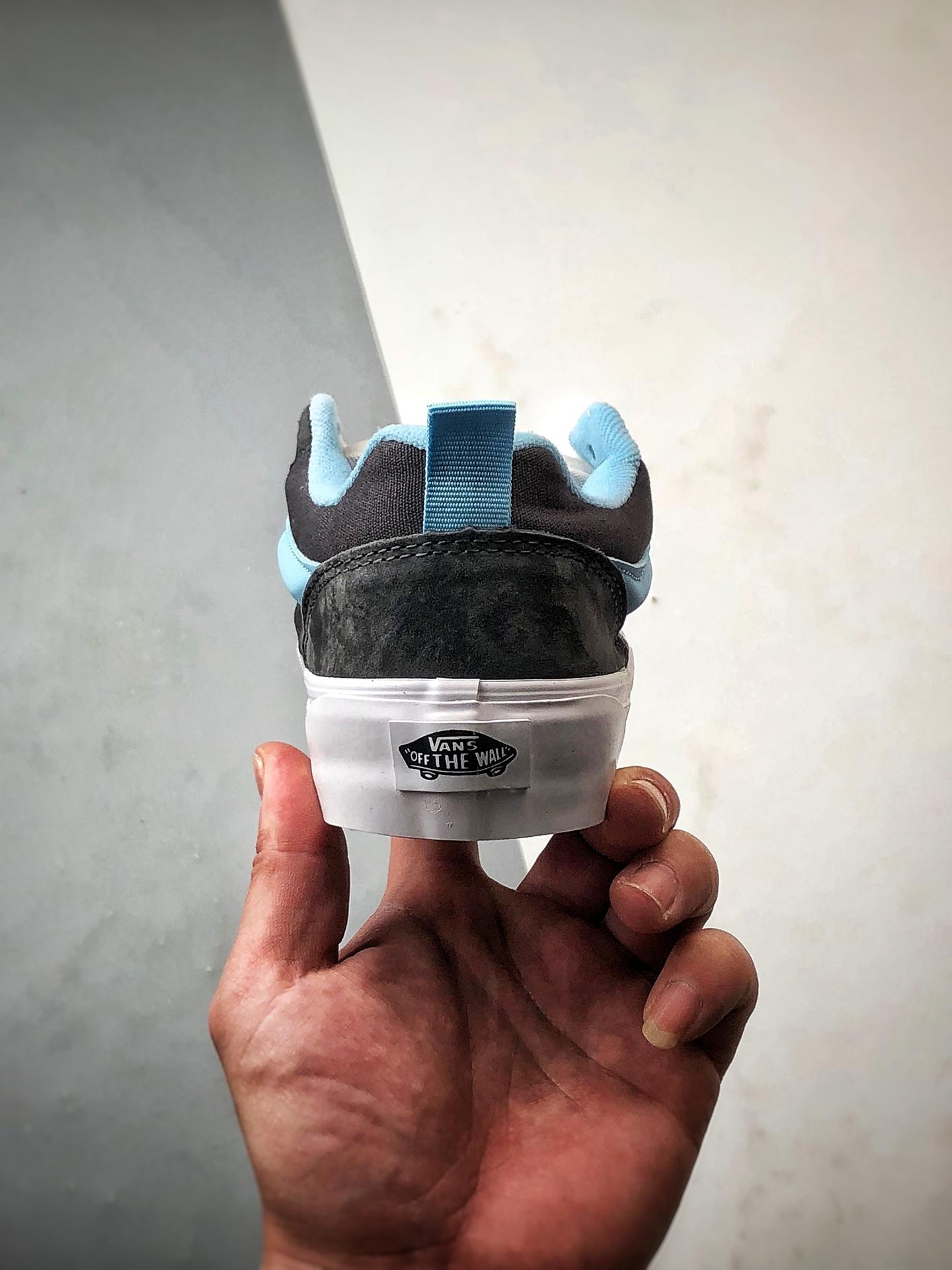 140 Vans Knu Skool 灰蓝 万斯官方 低帮复古休闲硫化面包鞋