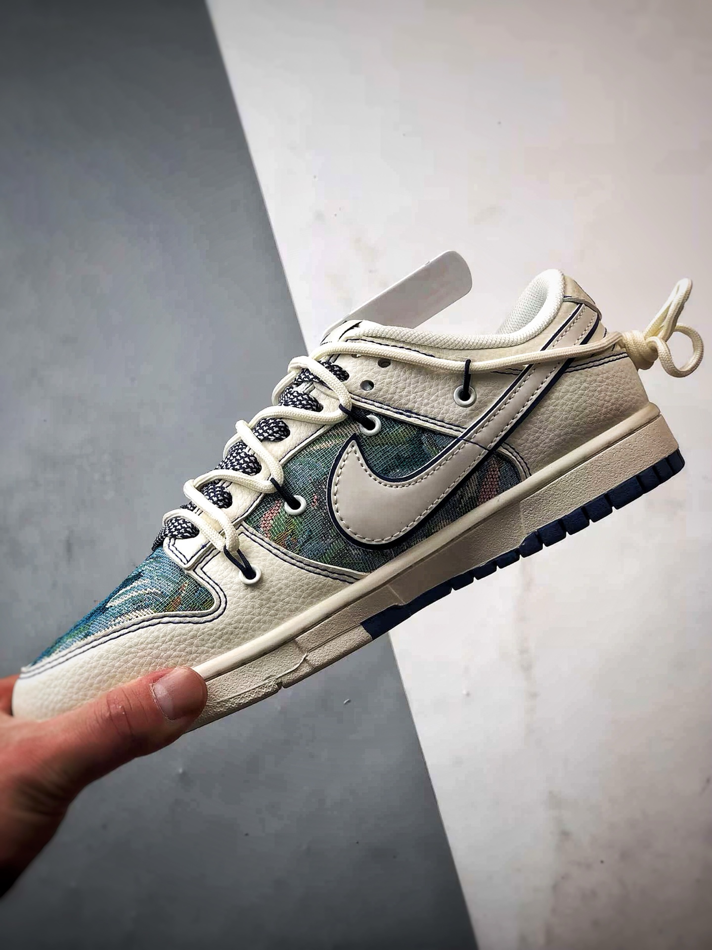 NK Dunk Low Retro ”DIY高端定制” LV米白油画解构绑带 低帮休闲运动板鞋 DM6868-077