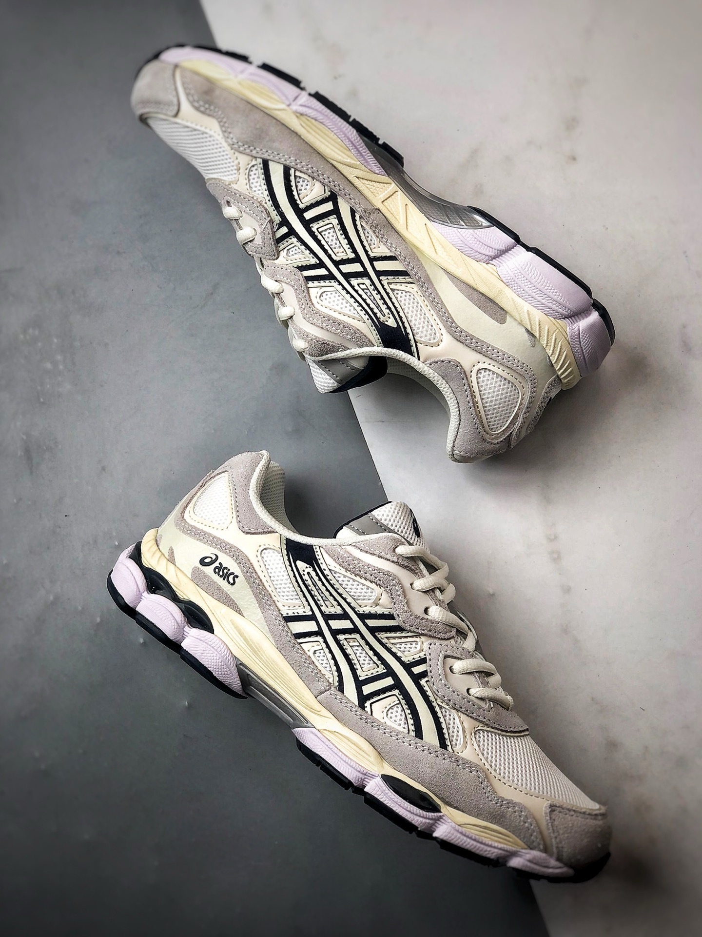 Asics Gel-NYC 复古单品 白灰蓝 亚瑟士新款厚底街头运动休闲鞋