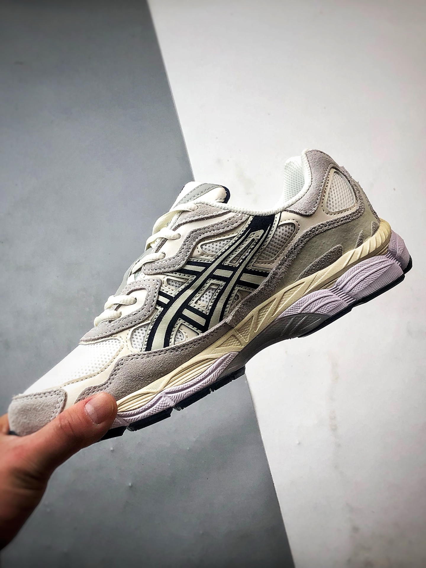 Asics Gel-NYC 复古单品 白灰蓝 亚瑟士新款厚底街头运动休闲鞋