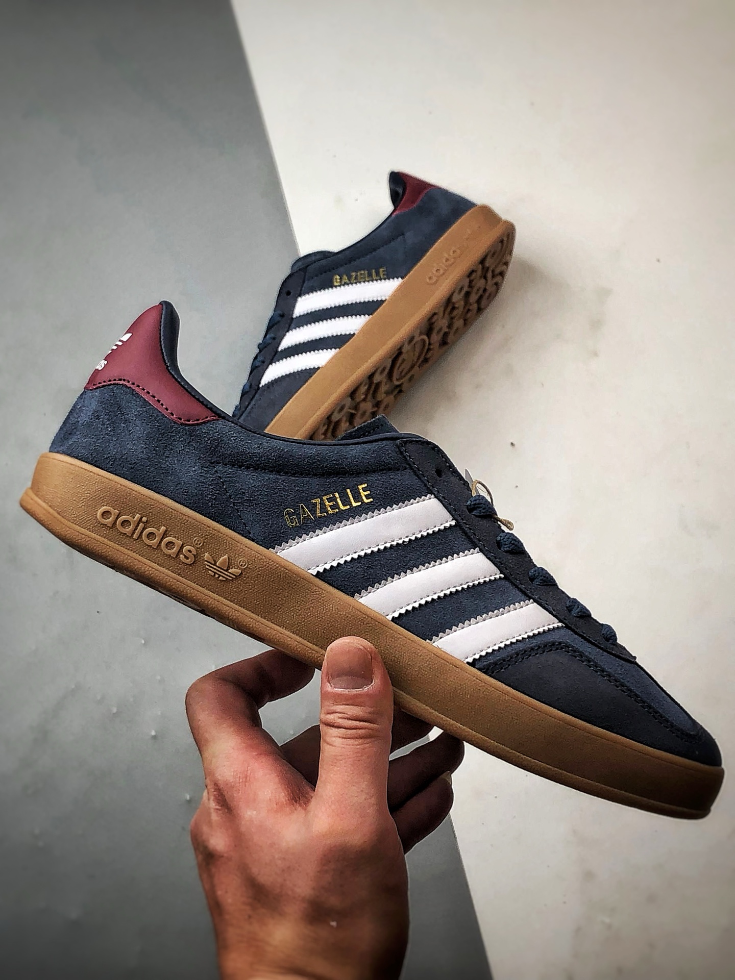 160 AD Originals Gazelle Indoor 藏蓝白 三叶草复古休闲运动板鞋 JI3522