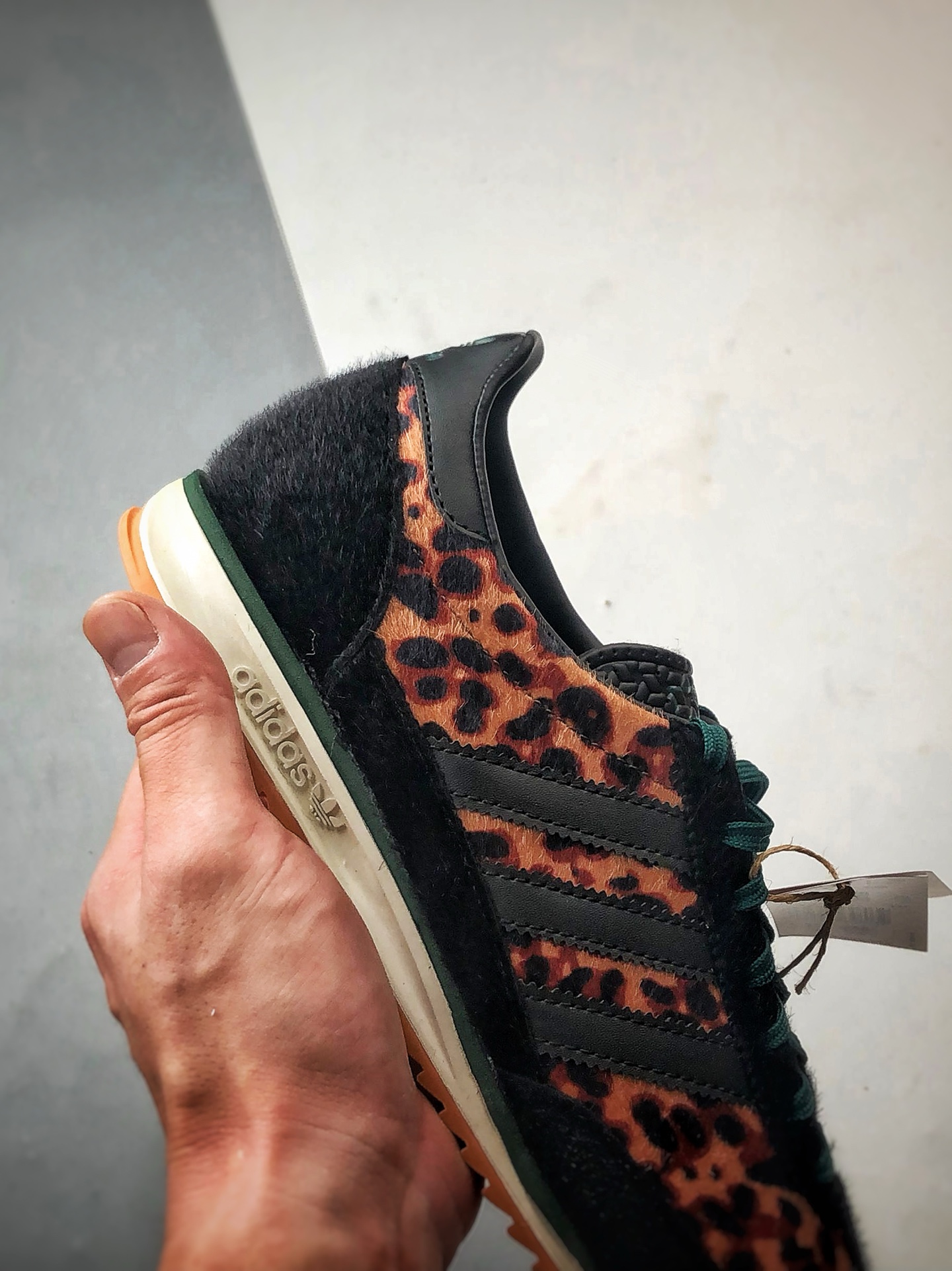 180 AD Originals SL 72 RS 黑棕豹纹 经典复古轻便休闲运动慢跑鞋 JI0187