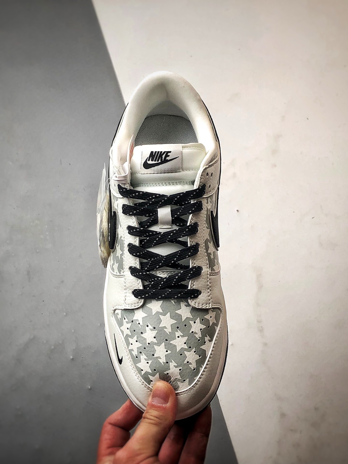 NK Dunk Low Retro ”DIY高端定制” Bape白灰黑五角星印花 低帮休闲运动板鞋 CS1688-104