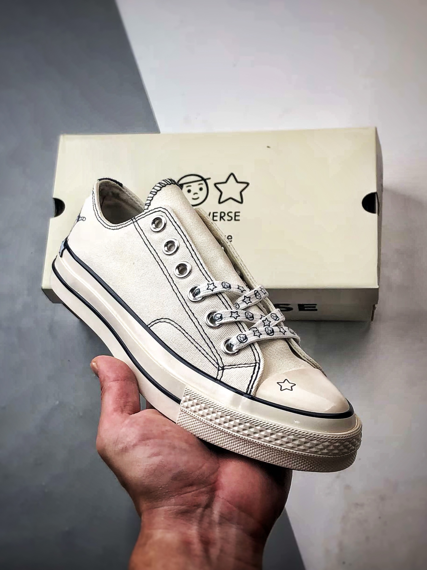 140 Converse x Noritake/则武 联名系列 白蓝 王源同款 百搭舒适低帮帆布鞋