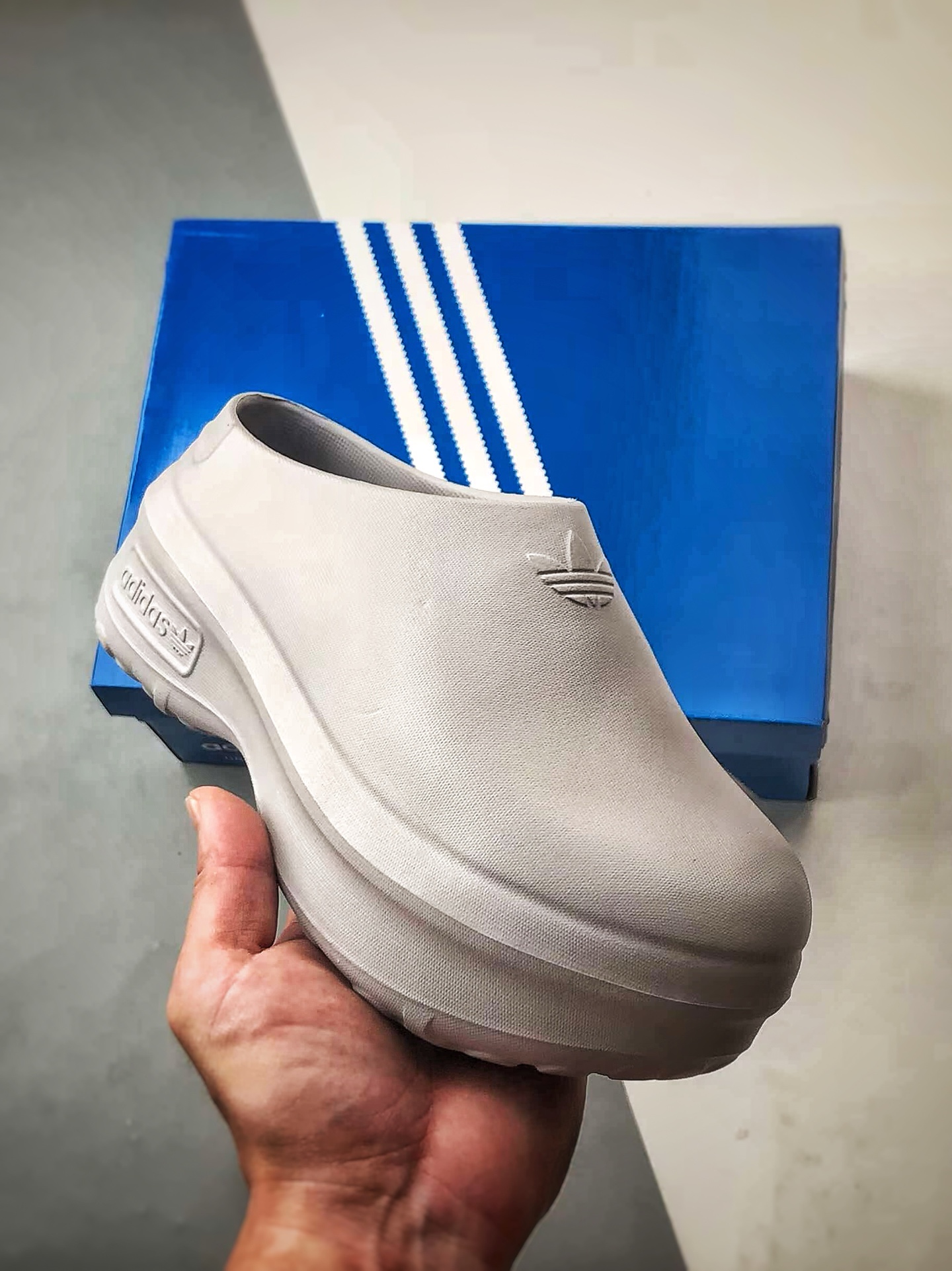 100 AD Originals AdiFOM Stan Smith Mule 银色 防滑耐磨轻便运动凉鞋穆勒厨师鞋