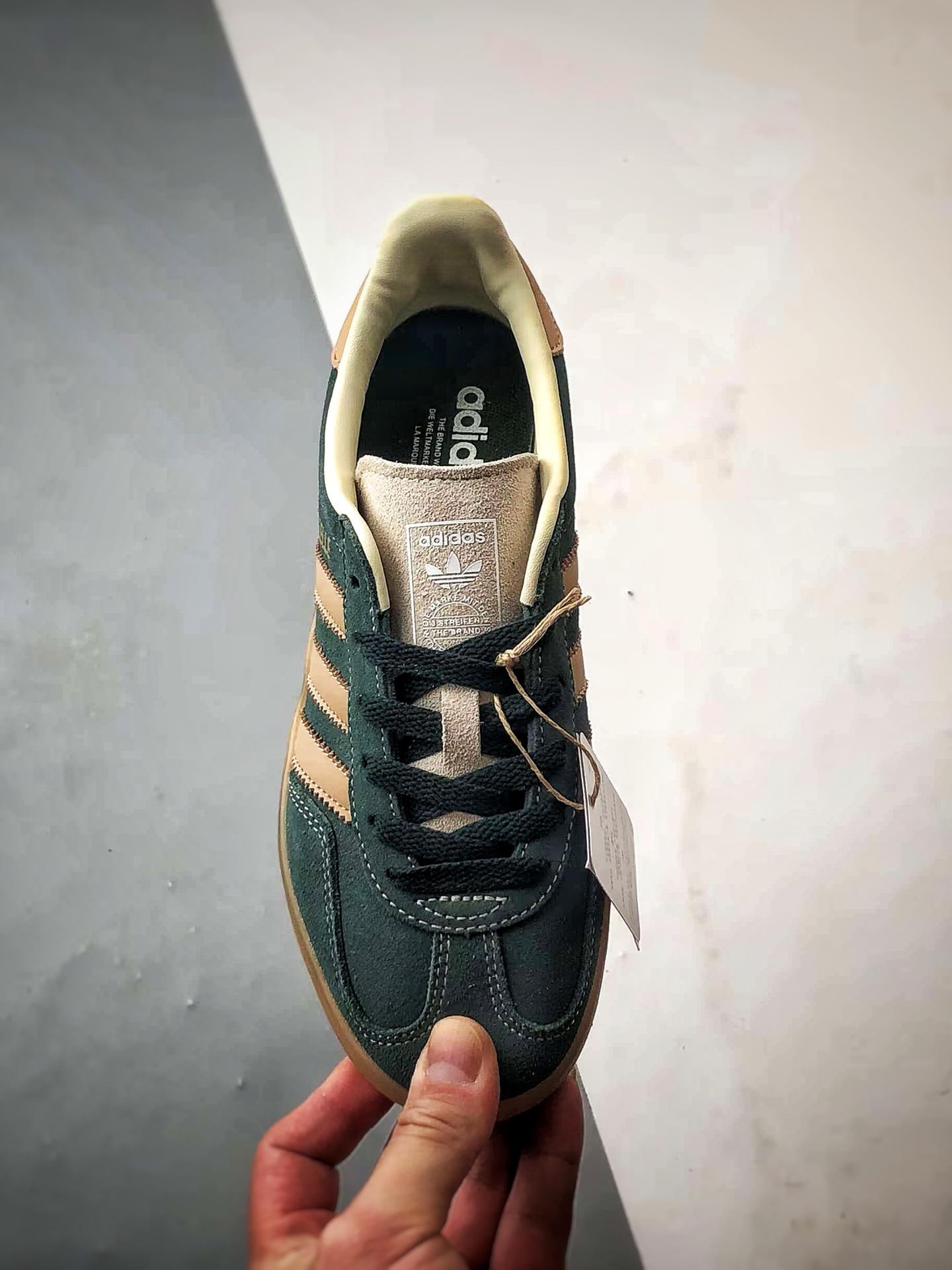 AD Originals Gazelle Indoor 棕绿 三叶草复古休闲运动板鞋 JH5402