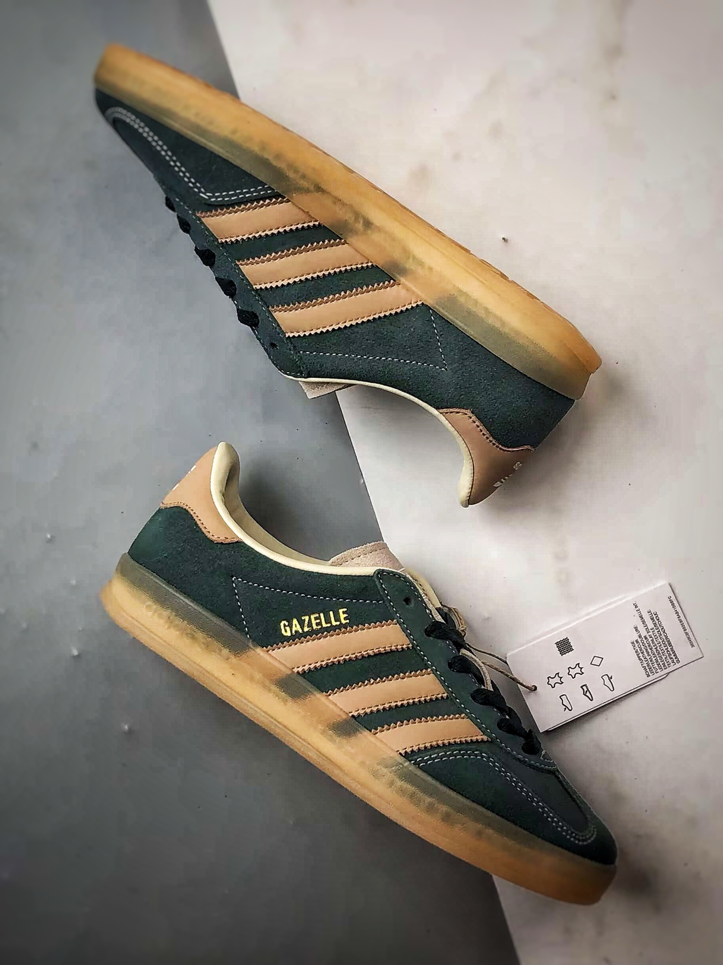 AD Originals Gazelle Indoor 棕绿 三叶草复古休闲运动板鞋 JH5402