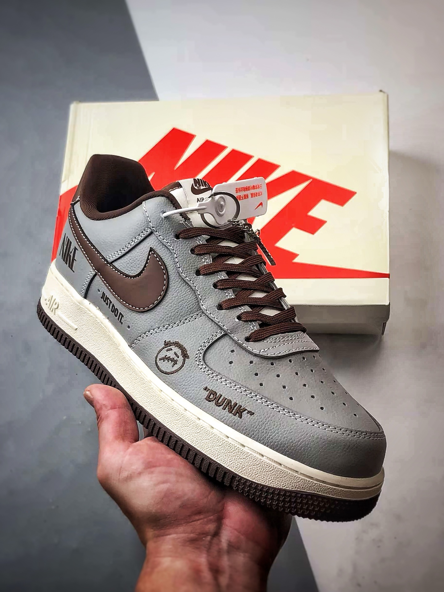 260 Air Force 1 Low 印字灰棕鬼脸 KK1988-073