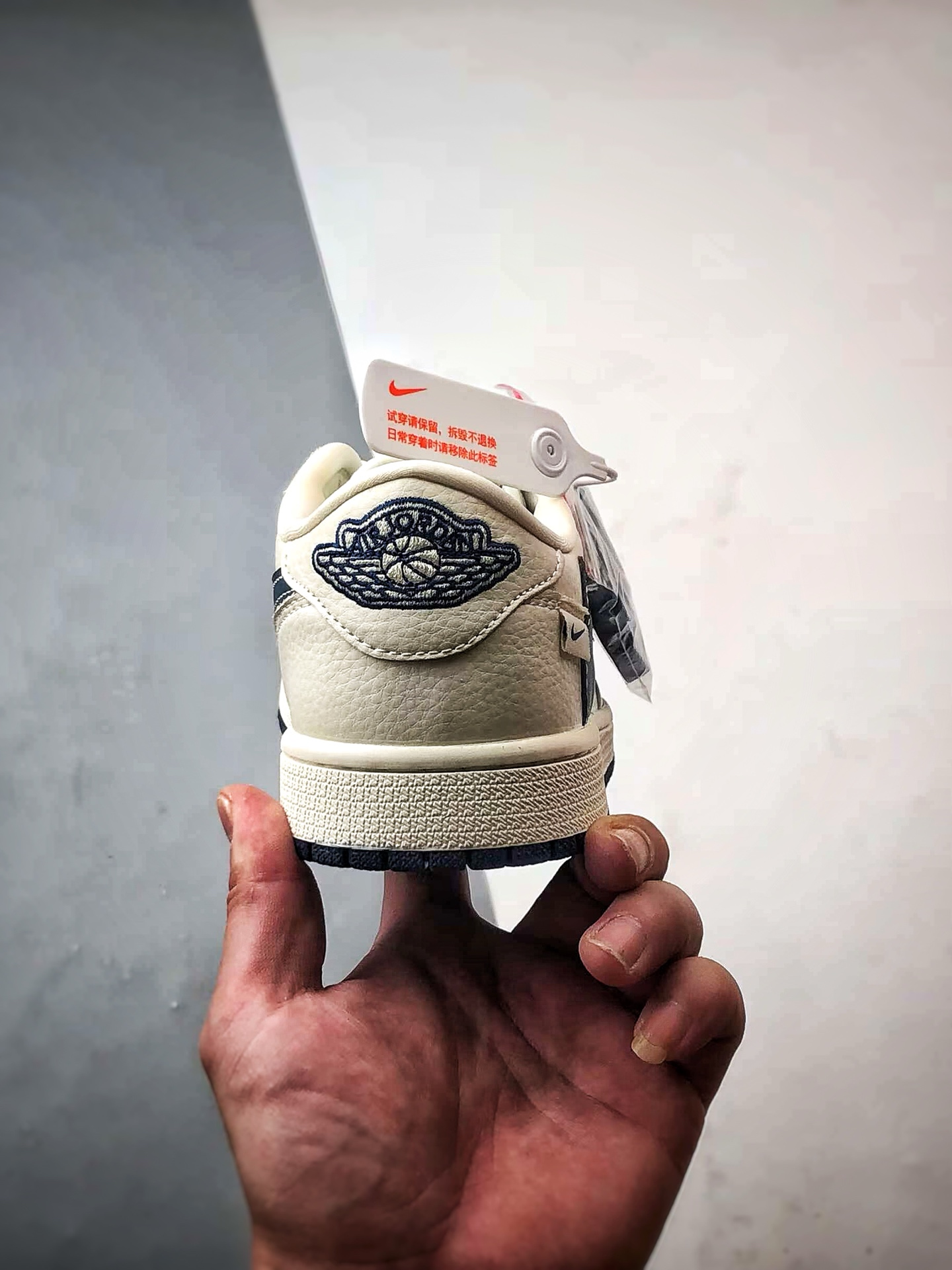 270 Air Jordan 1 Low ”高端定制” 古驰米白蓝彩条倒钩 XS2024-027