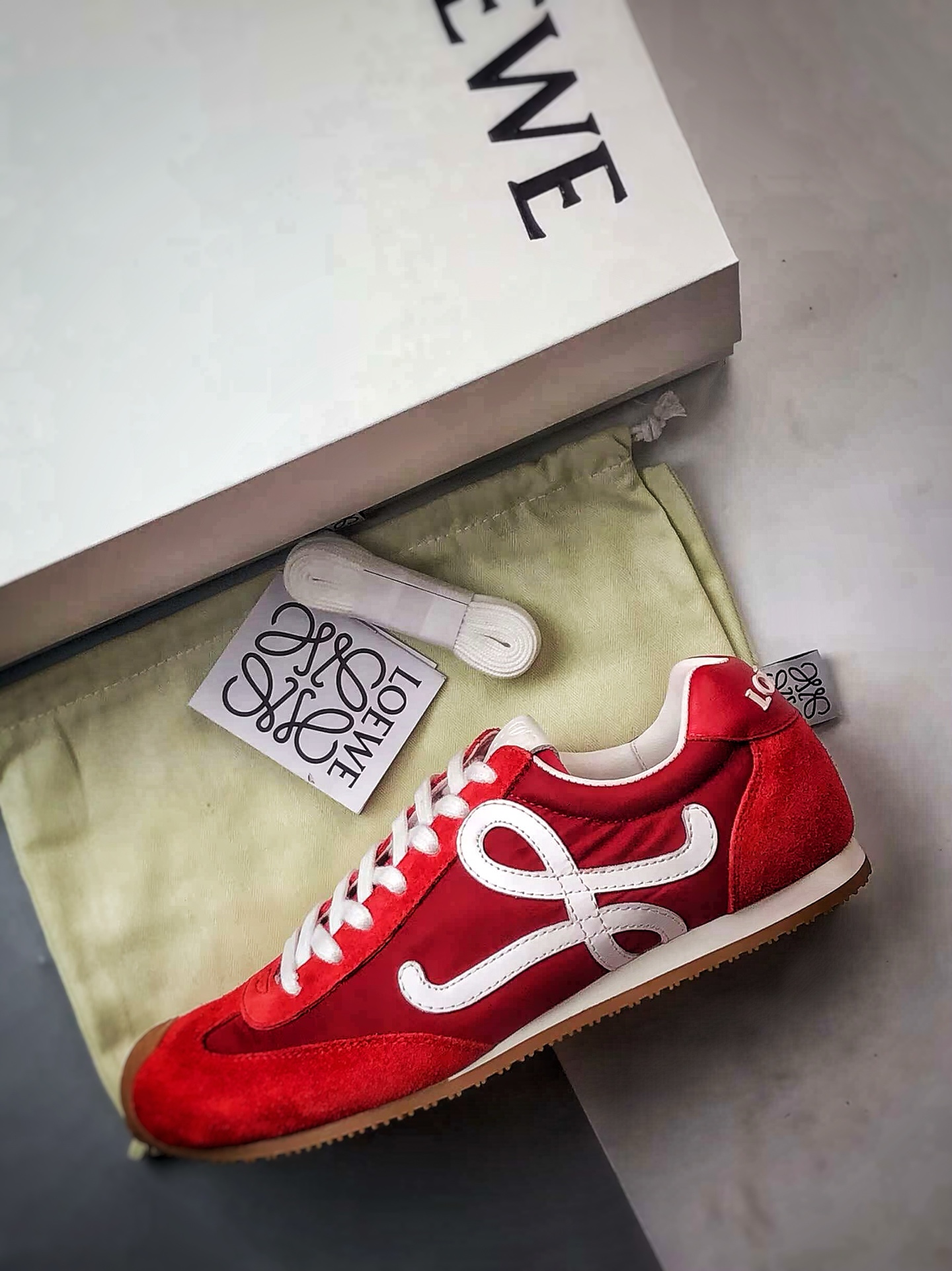 市售顶级 任意细节不惧对比 罗意威/Loewe 2025 | Ballet Runner 2.0 红色 早春新款爆款芭蕾舞鞋