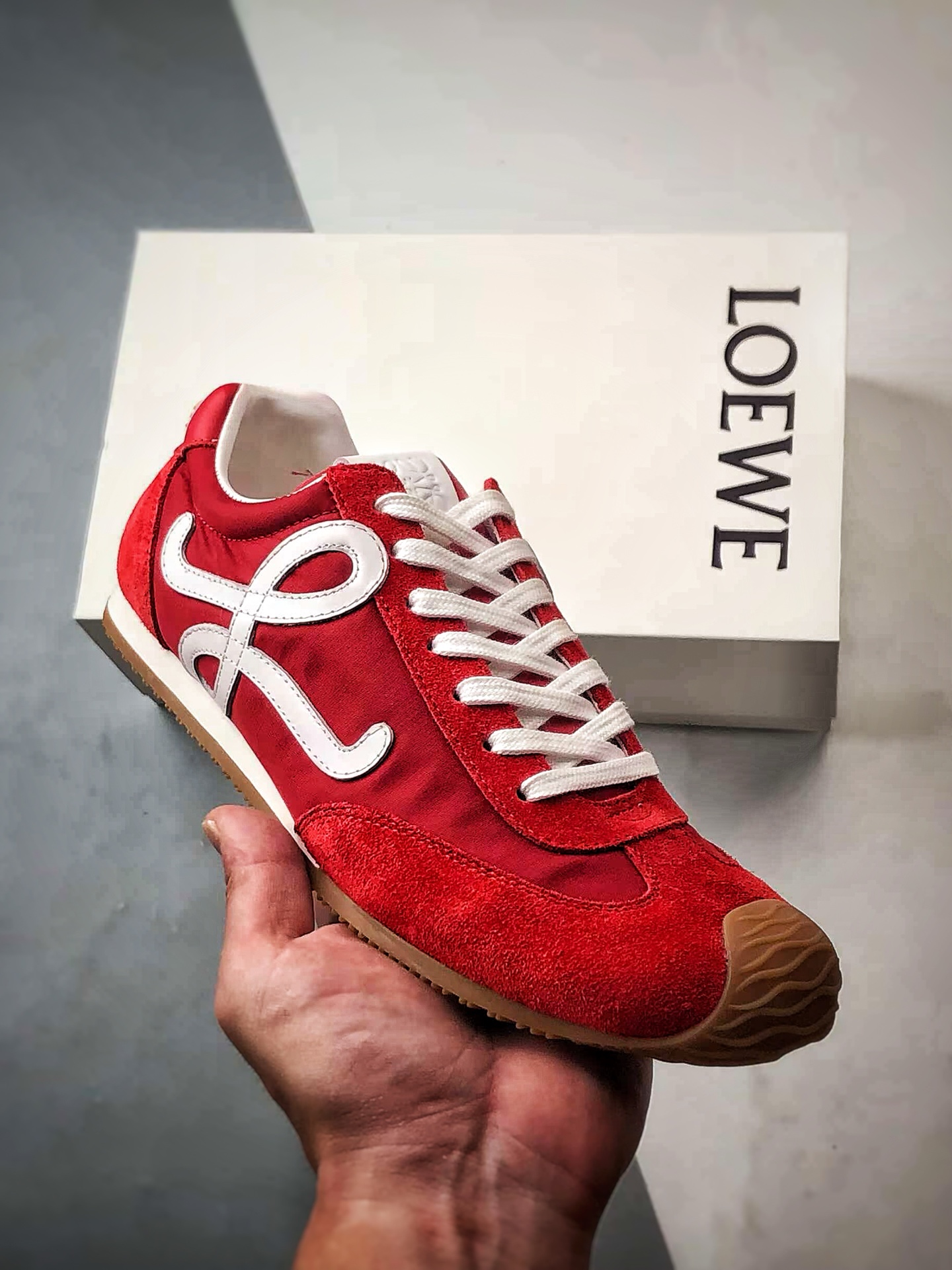 市售顶级 任意细节不惧对比 罗意威/Loewe 2025 | Ballet Runner 2.0 红色 早春新款爆款芭蕾舞鞋