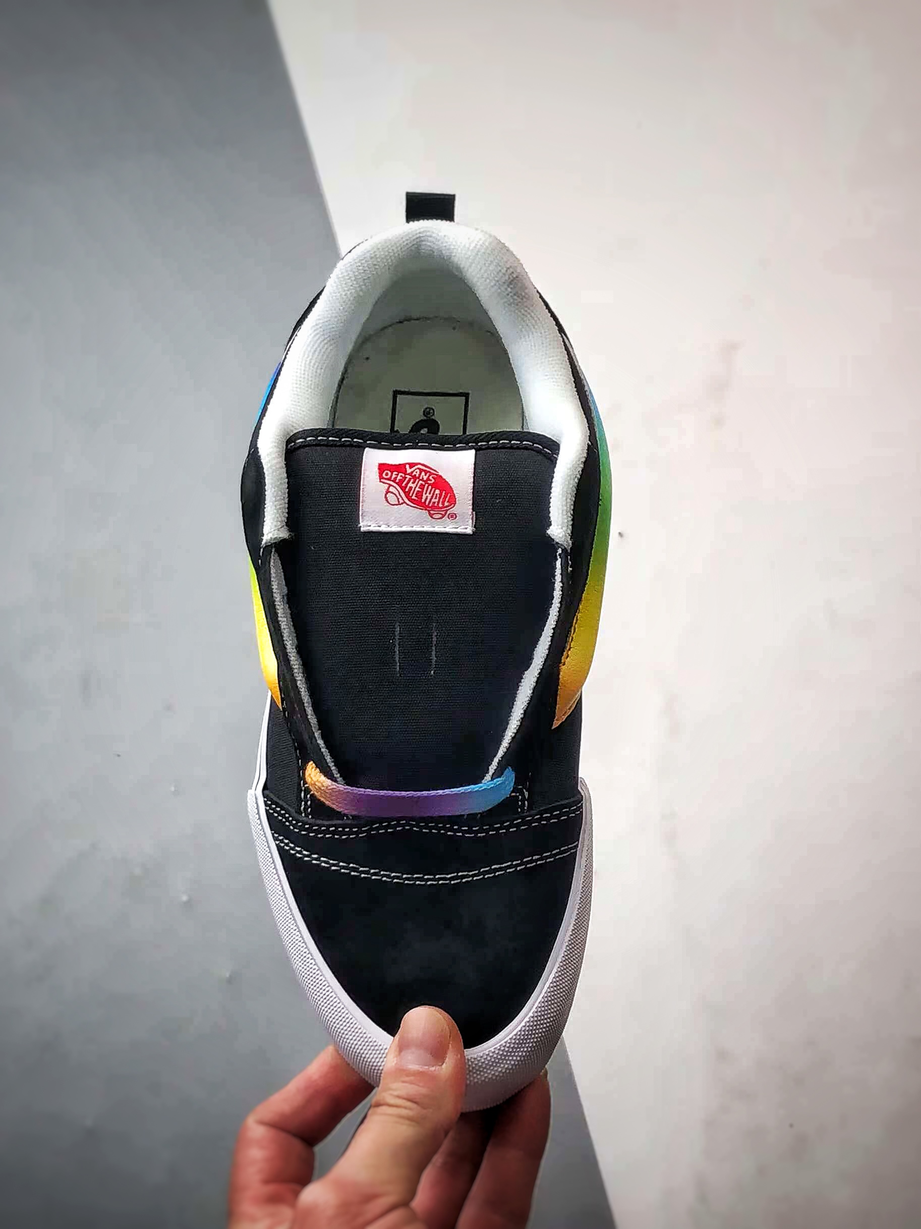 Vans Knu Skool 黑彩虹 官方新款 复古休闲胖胖面包鞋